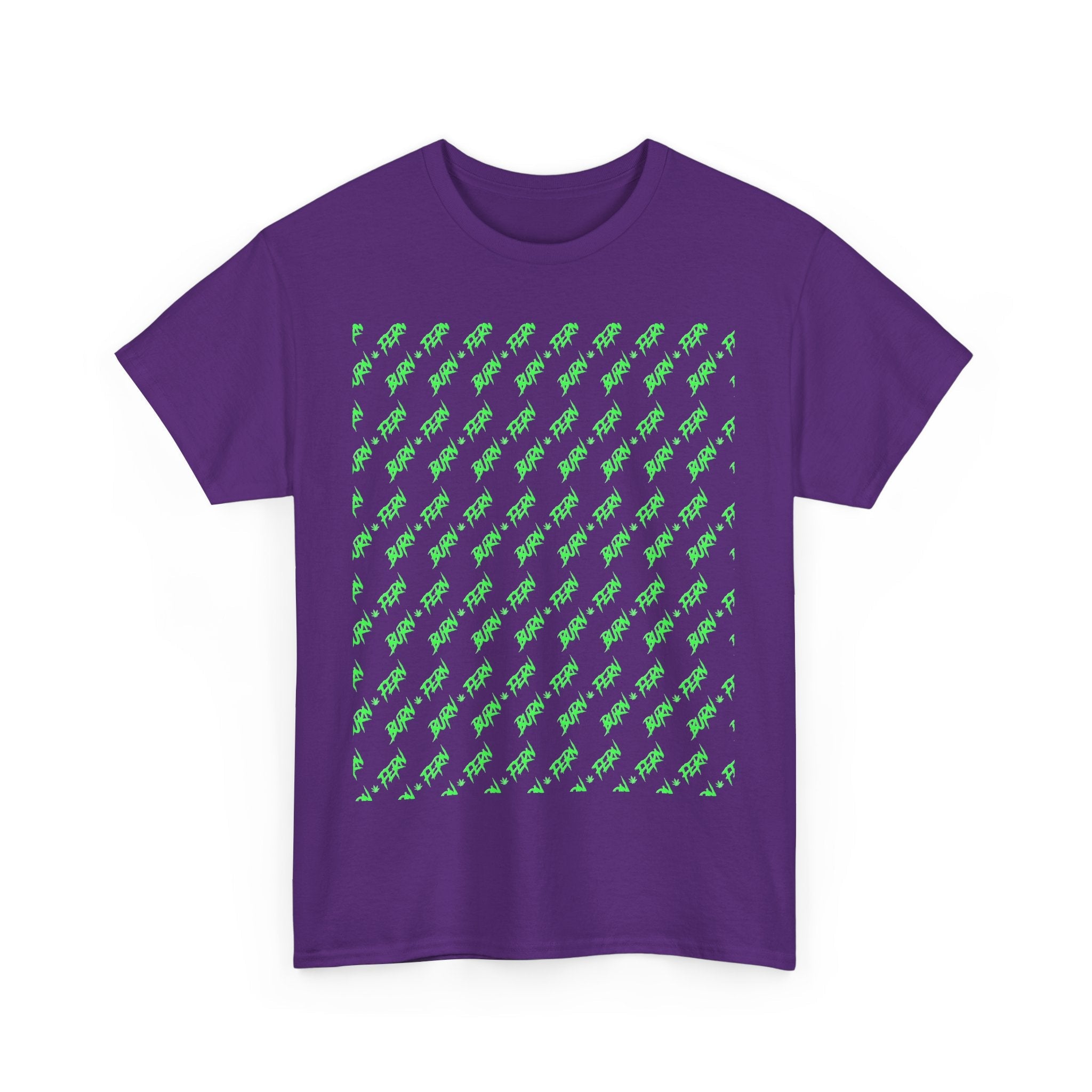 "BURN • FERN" Patterned T-Shirt 420 Streetwear - Justice Candy Apparel