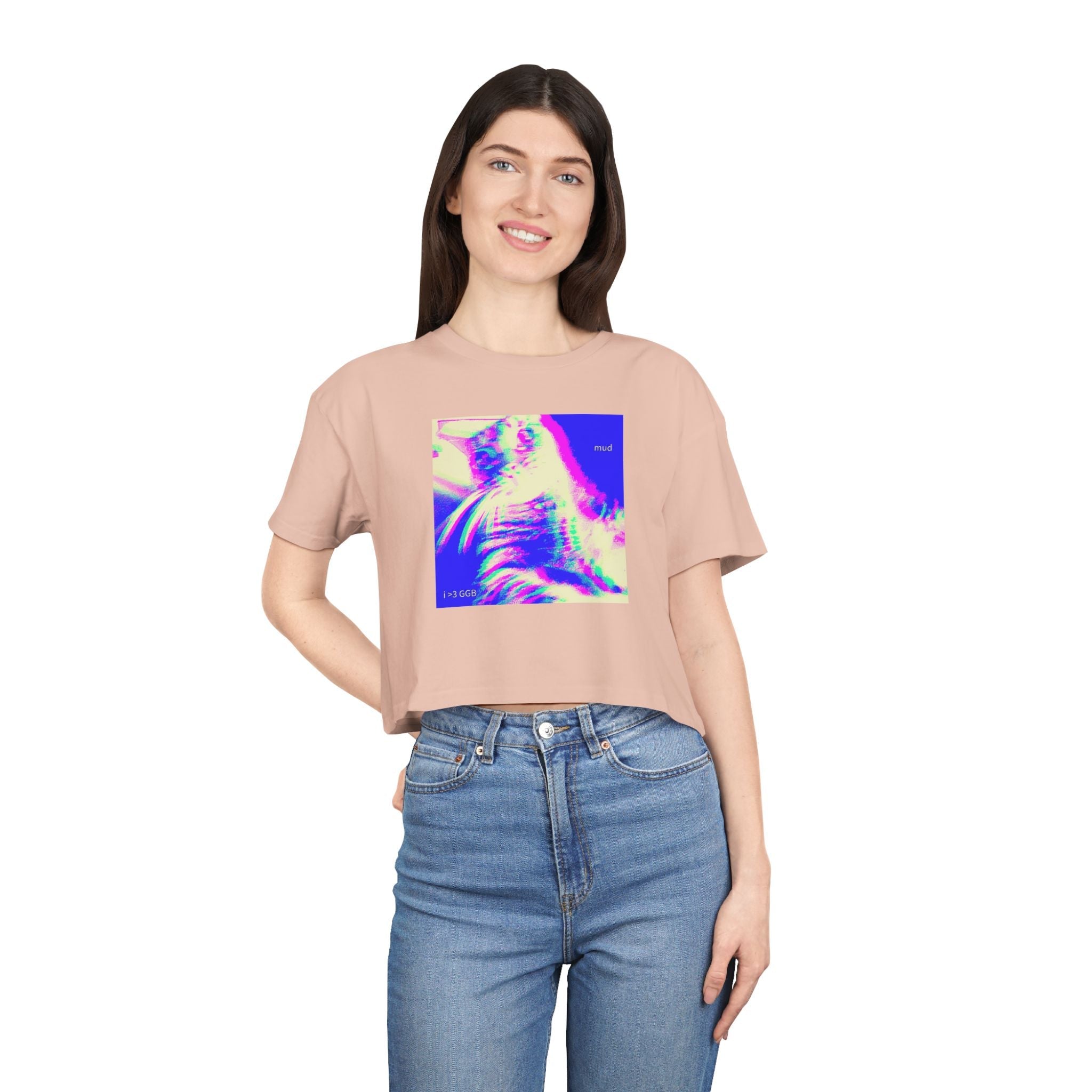 Crop Tee - Unisex Clothing - Someone's Cat - Justice Candy Apparel
