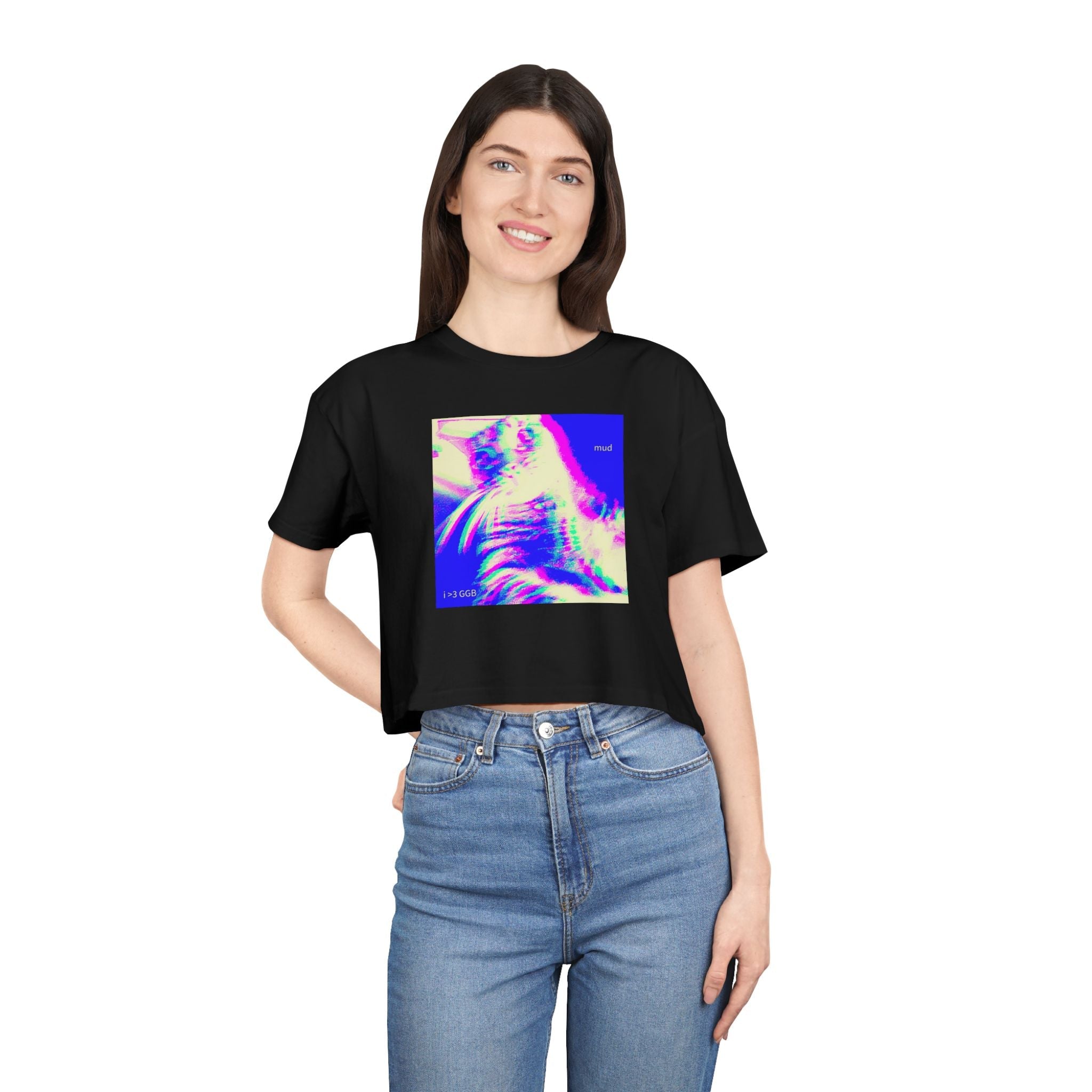 Crop Tee - Unisex Clothing - Someone's Cat - Justice Candy Apparel