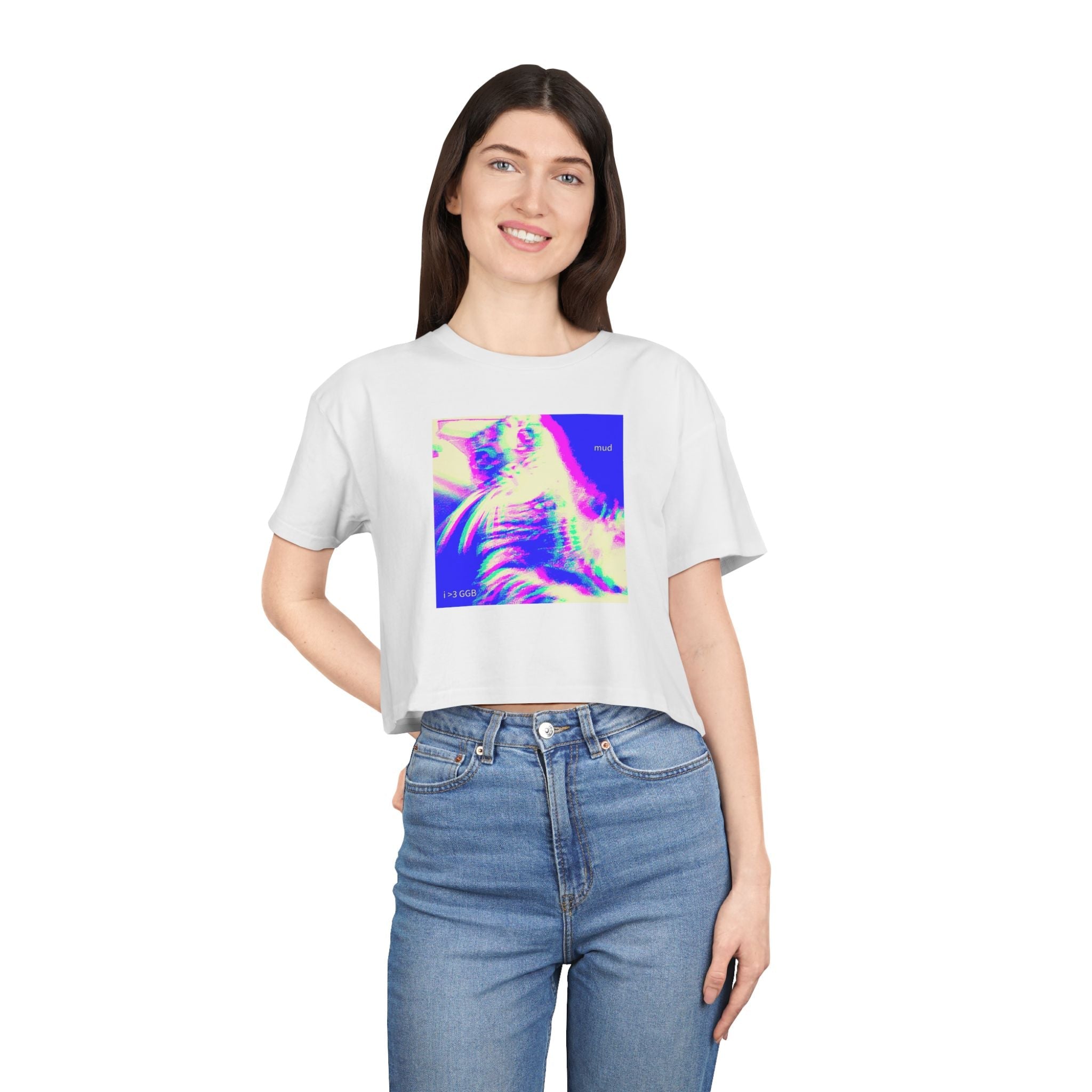 Crop Tee - Unisex Clothing - Someone's Cat - Justice Candy Apparel