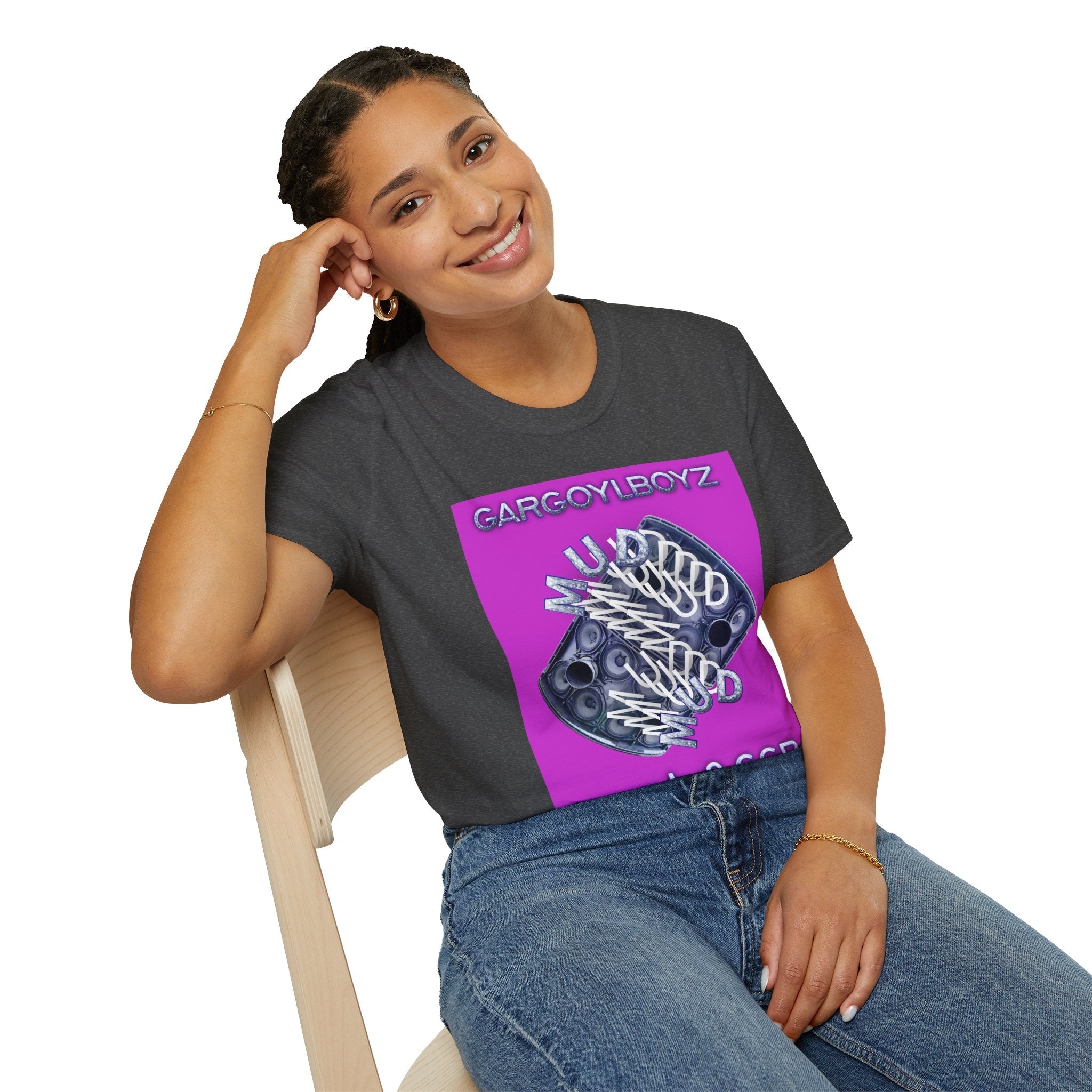 Gargoylboyz 'mud' - Vibrant Magenta Graphic Tee - Sydney Trap Collective - Justice Candy Apparel