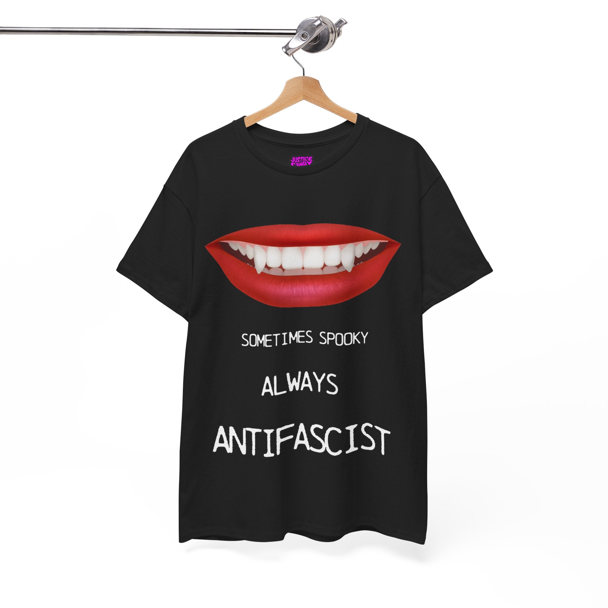 'Sometimes Spooky Always Antifascist T-Shirt' Halloween - Justice Candy Apparel