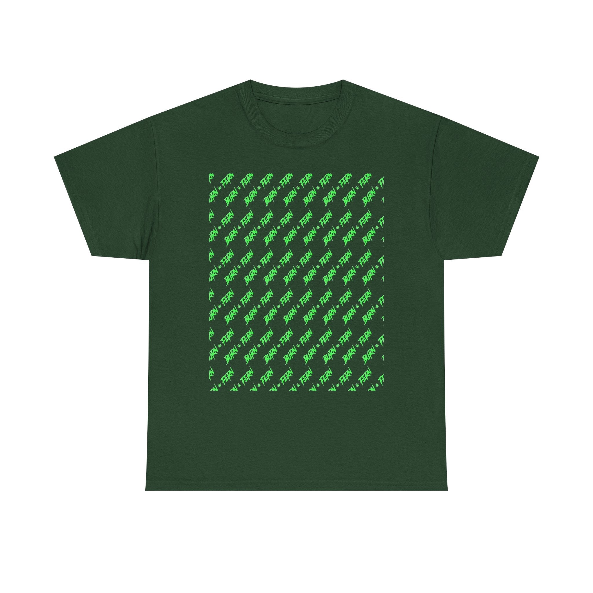 "BURN • FERN" Patterned T-Shirt 420 Streetwear - Justice Candy Apparel