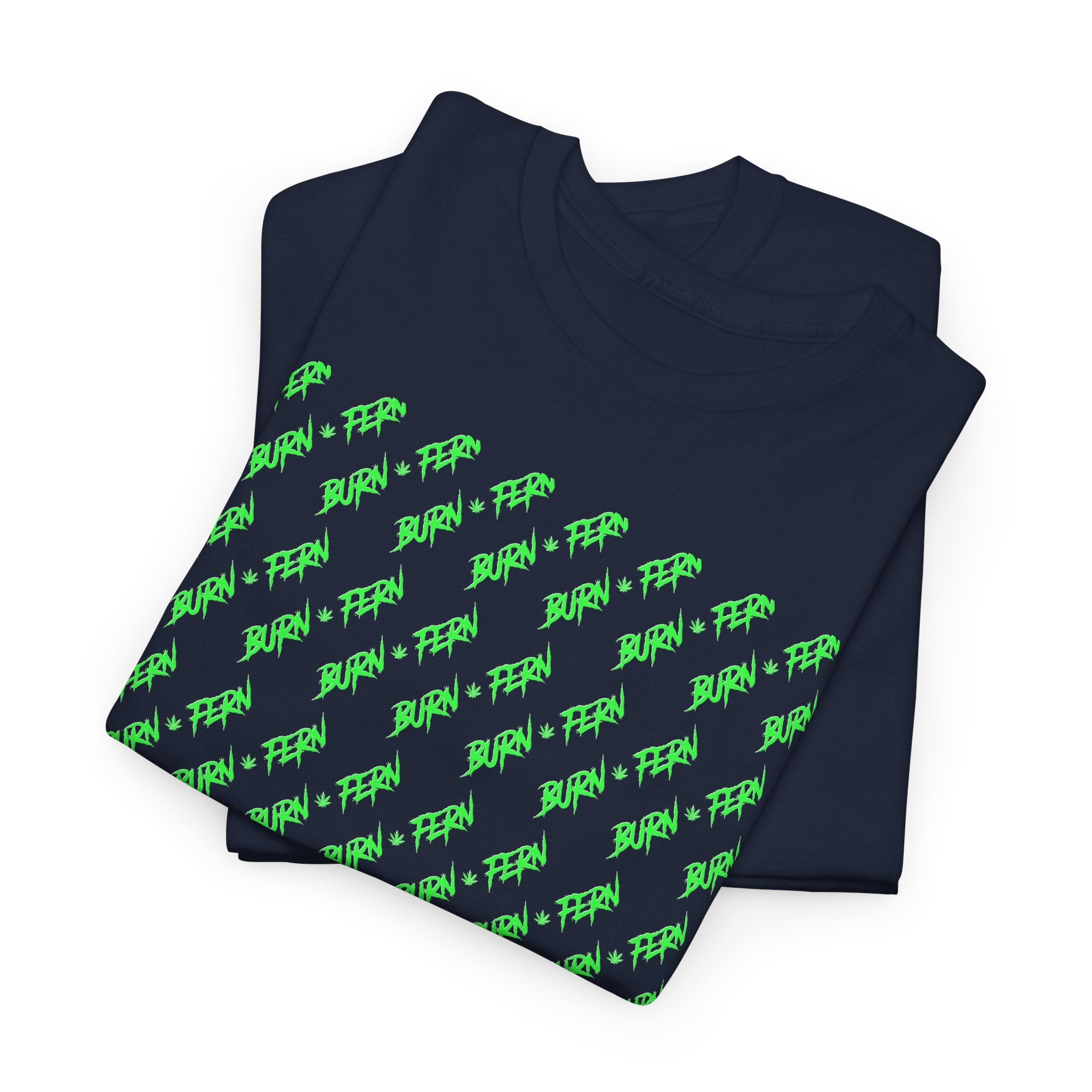 "BURN • FERN" Patterned T-Shirt 420 Streetwear - Justice Candy Apparel