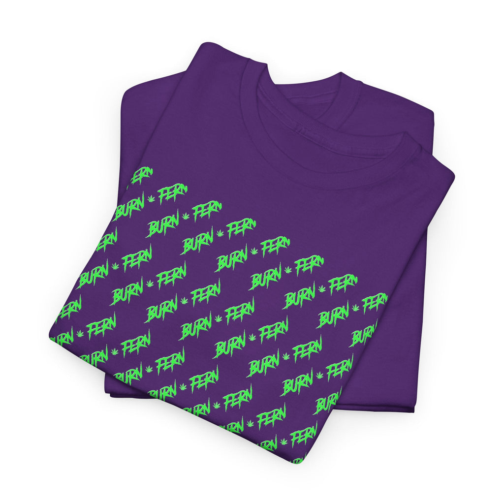 "BURN • FERN" Patterned T-Shirt 420 Streetwear - Justice Candy Apparel