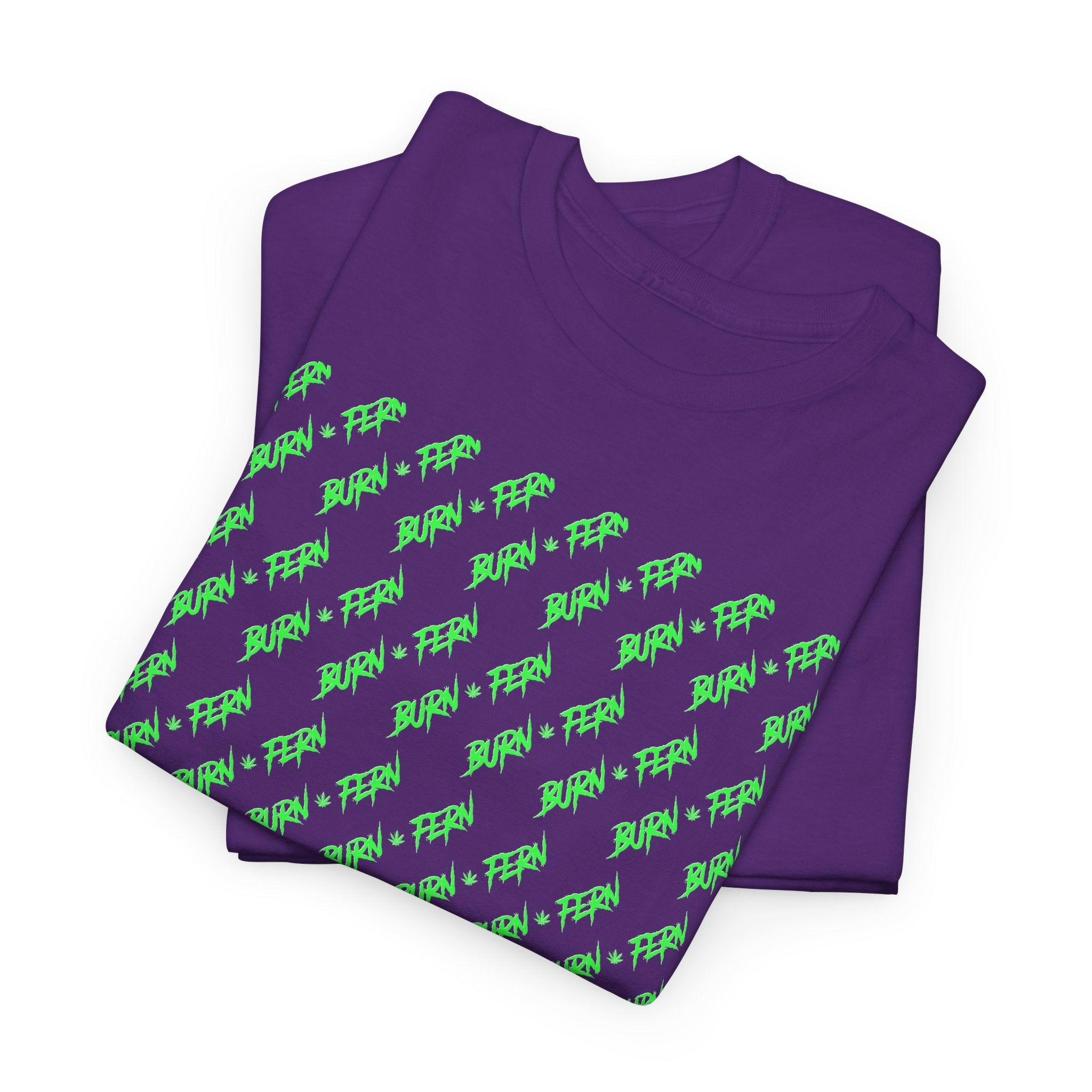 "BURN • FERN" Patterned T-Shirt 420 Streetwear - Justice Candy Apparel