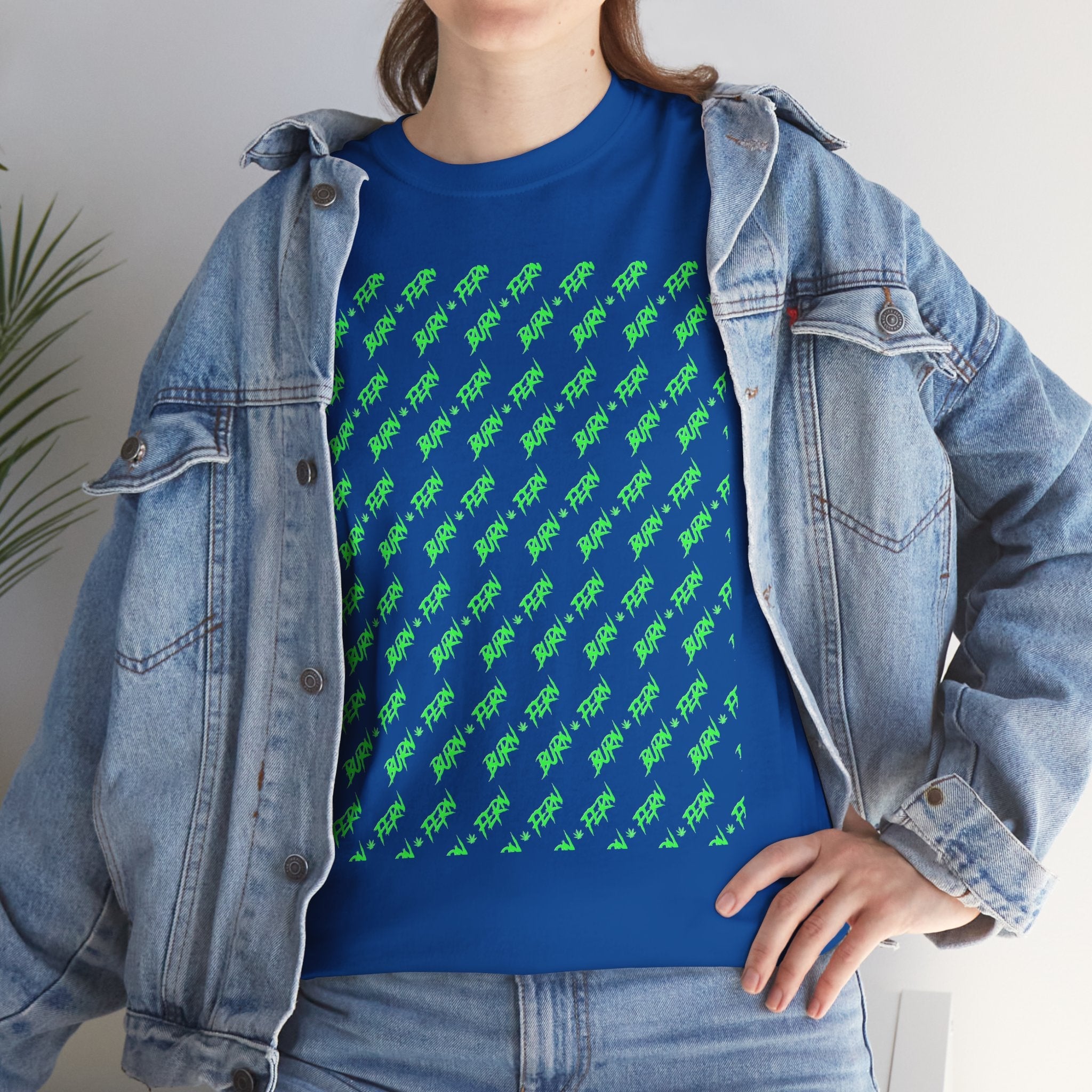 "BURN • FERN" Patterned T-Shirt 420 Streetwear - Justice Candy Apparel