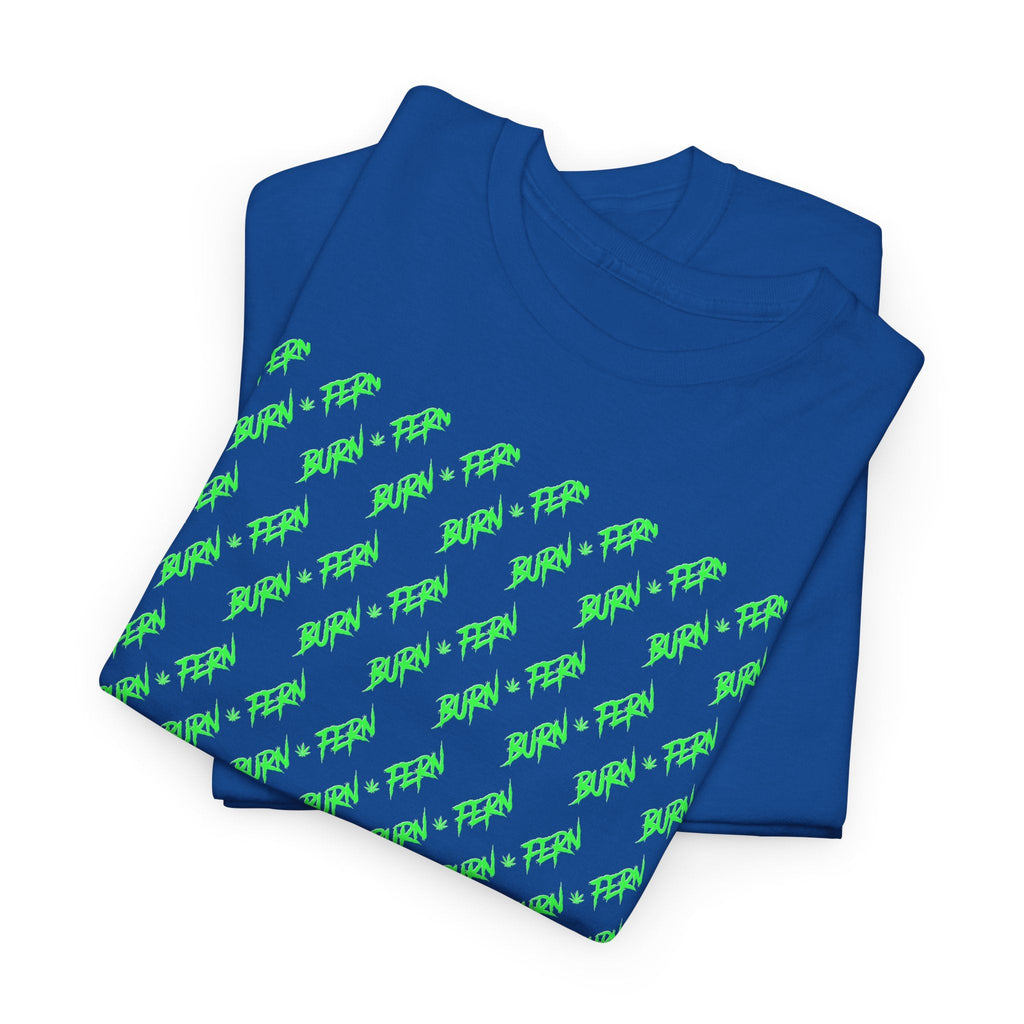 "BURN • FERN" Patterned T-Shirt 420 Streetwear - Justice Candy Apparel