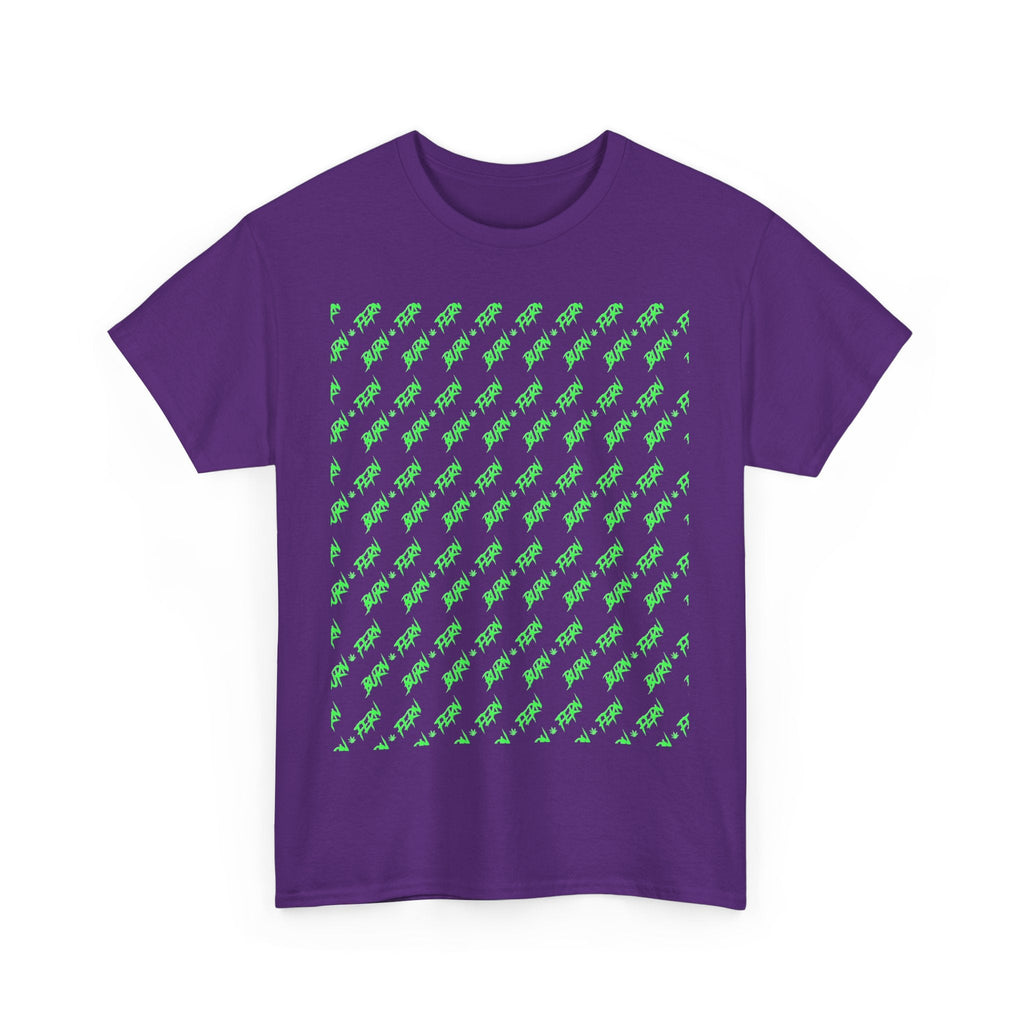 "BURN • FERN" Patterned T-Shirt 420 Streetwear - Justice Candy Apparel