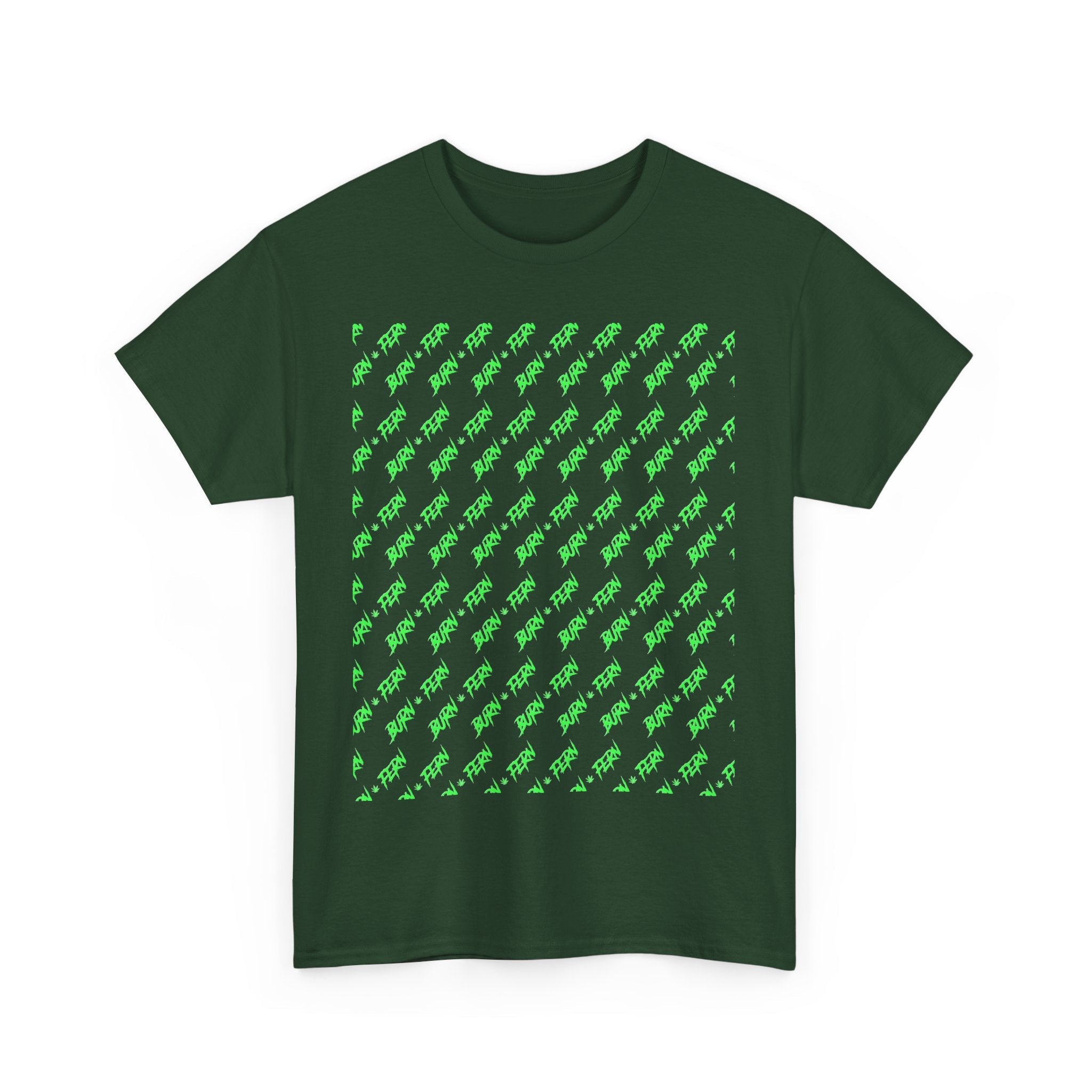 "BURN • FERN" Patterned T-Shirt 420 Streetwear - Justice Candy Apparel