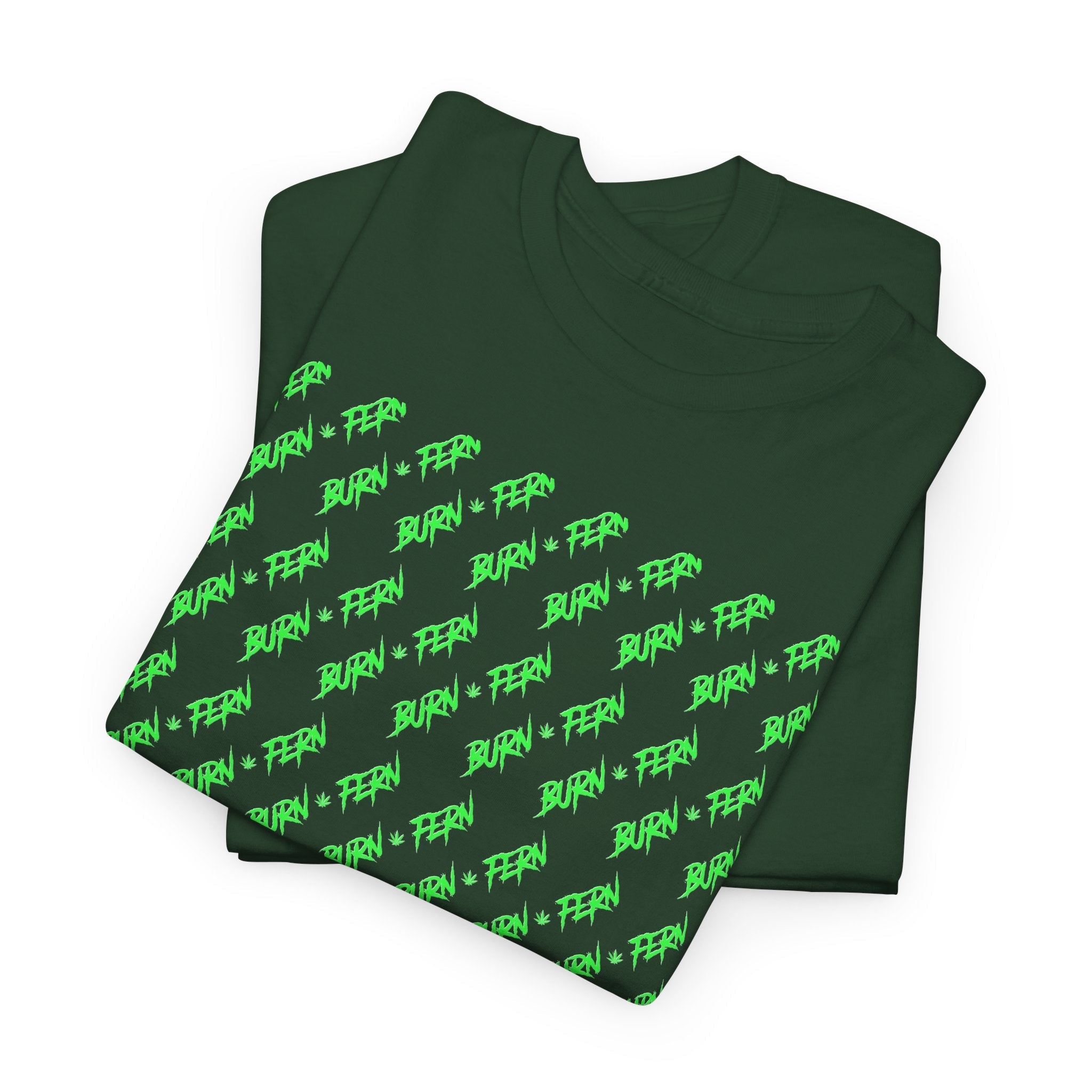 "BURN • FERN" Patterned T-Shirt 420 Streetwear - Justice Candy Apparel