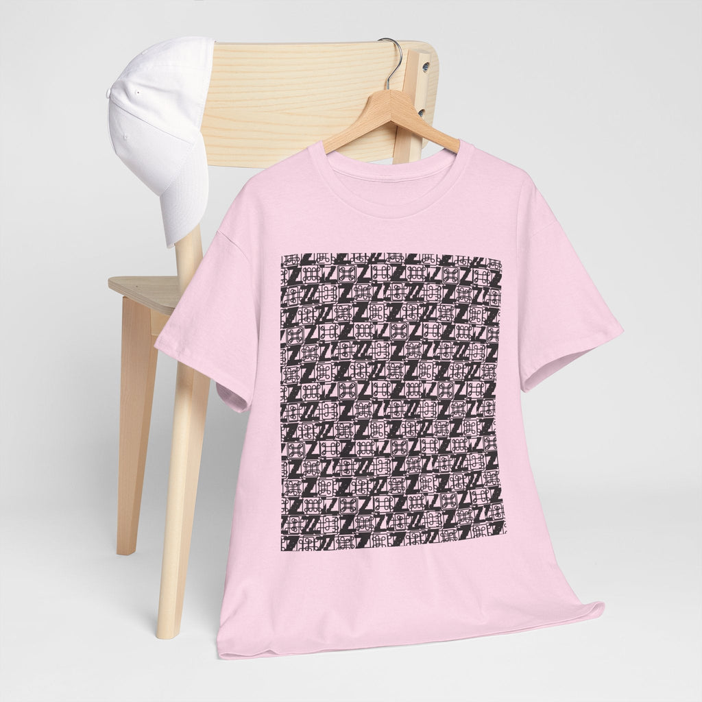 Command Z Pattern 'UN DO' Graphic T-Shirt — Monochrome Repeat Logo Tee - Justice Candy Apparel