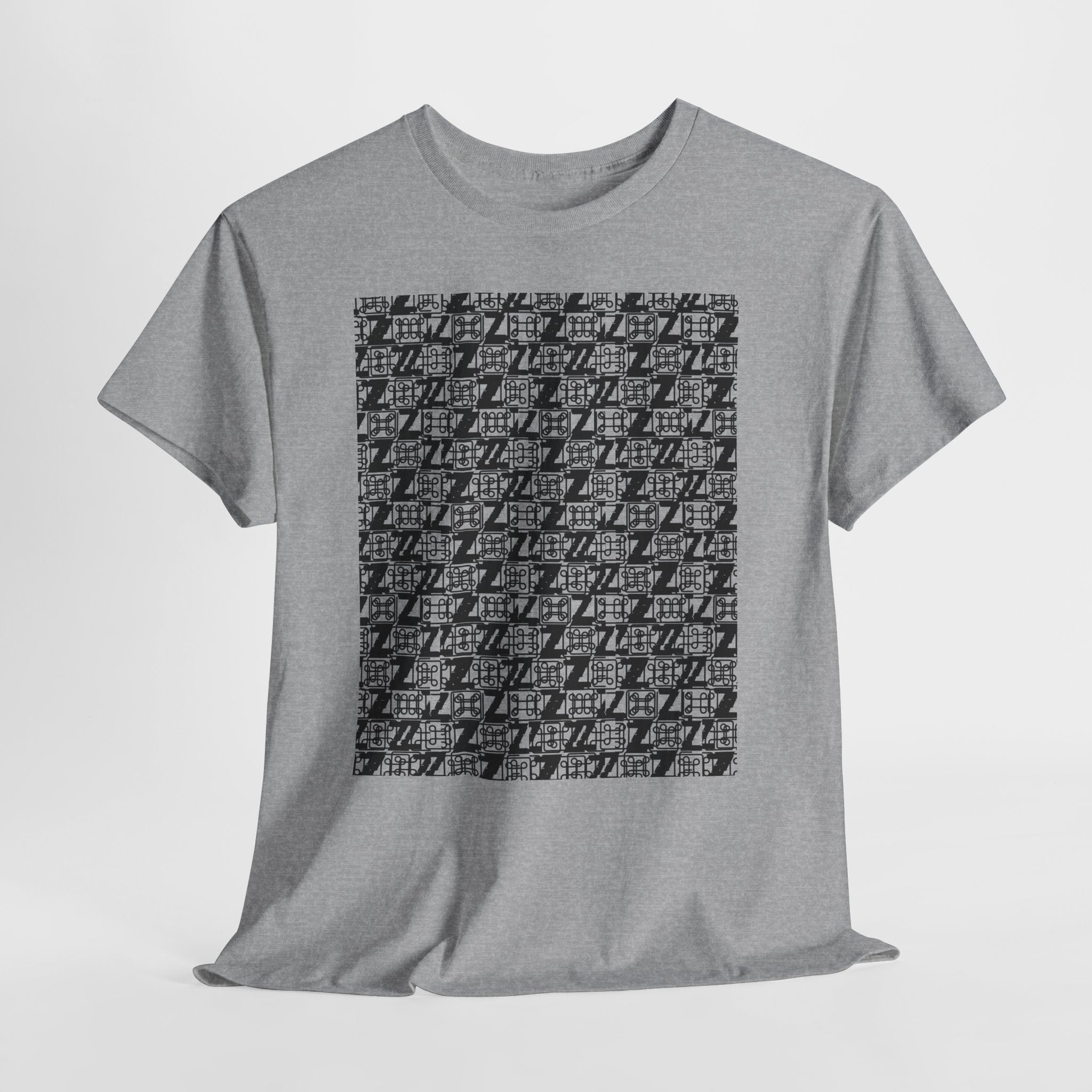 Command Z Pattern 'UN DO' Graphic T-Shirt — Monochrome Repeat Logo Tee - Justice Candy Apparel