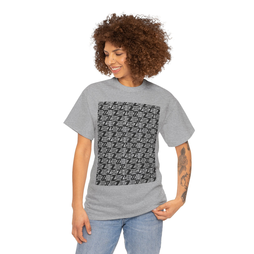 Command Z Pattern 'UN DO' Graphic T-Shirt — Monochrome Repeat Logo Tee - Justice Candy Apparel