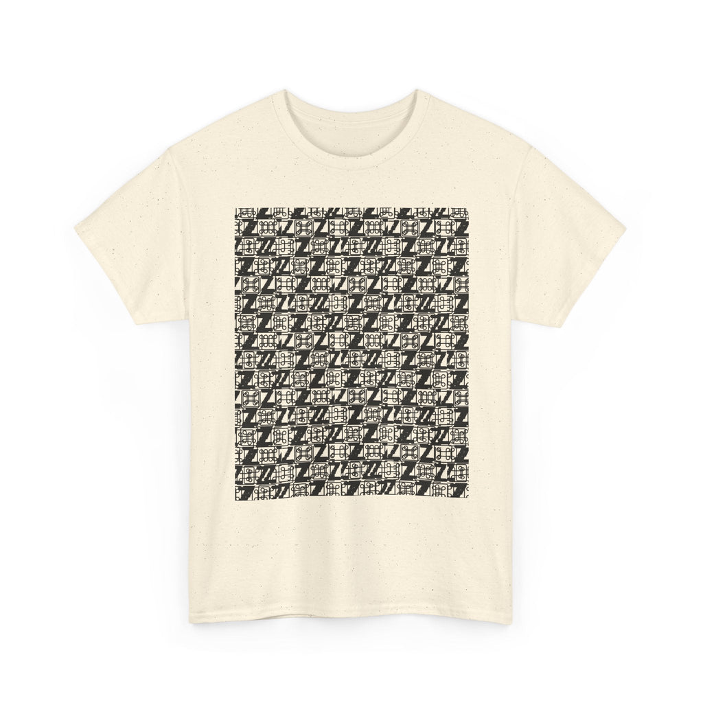 Command Z Pattern 'UN DO' Graphic T-Shirt — Monochrome Repeat Logo Tee - Justice Candy Apparel