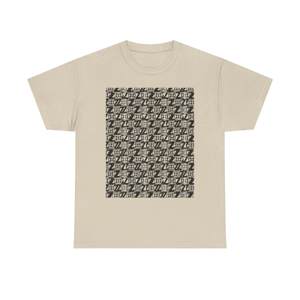 Command Z Pattern 'UN DO' Graphic T-Shirt — Monochrome Repeat Logo Tee - Justice Candy Apparel