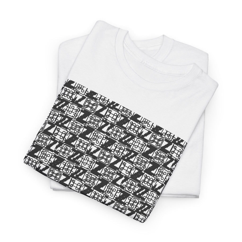 Command Z Pattern 'UN DO' Graphic T-Shirt — Monochrome Repeat Logo Tee - Justice Candy Apparel
