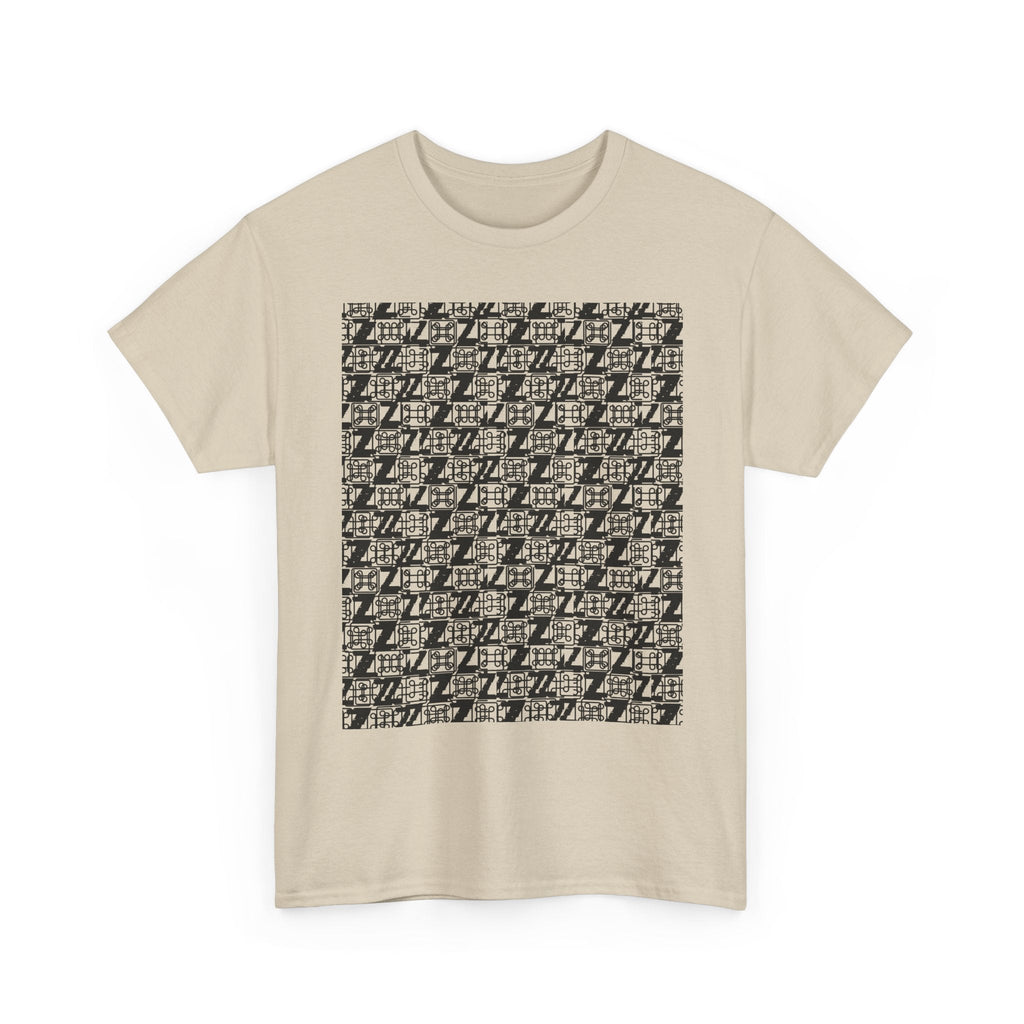 Command Z Pattern 'UN DO' Graphic T-Shirt — Monochrome Repeat Logo Tee - Justice Candy Apparel
