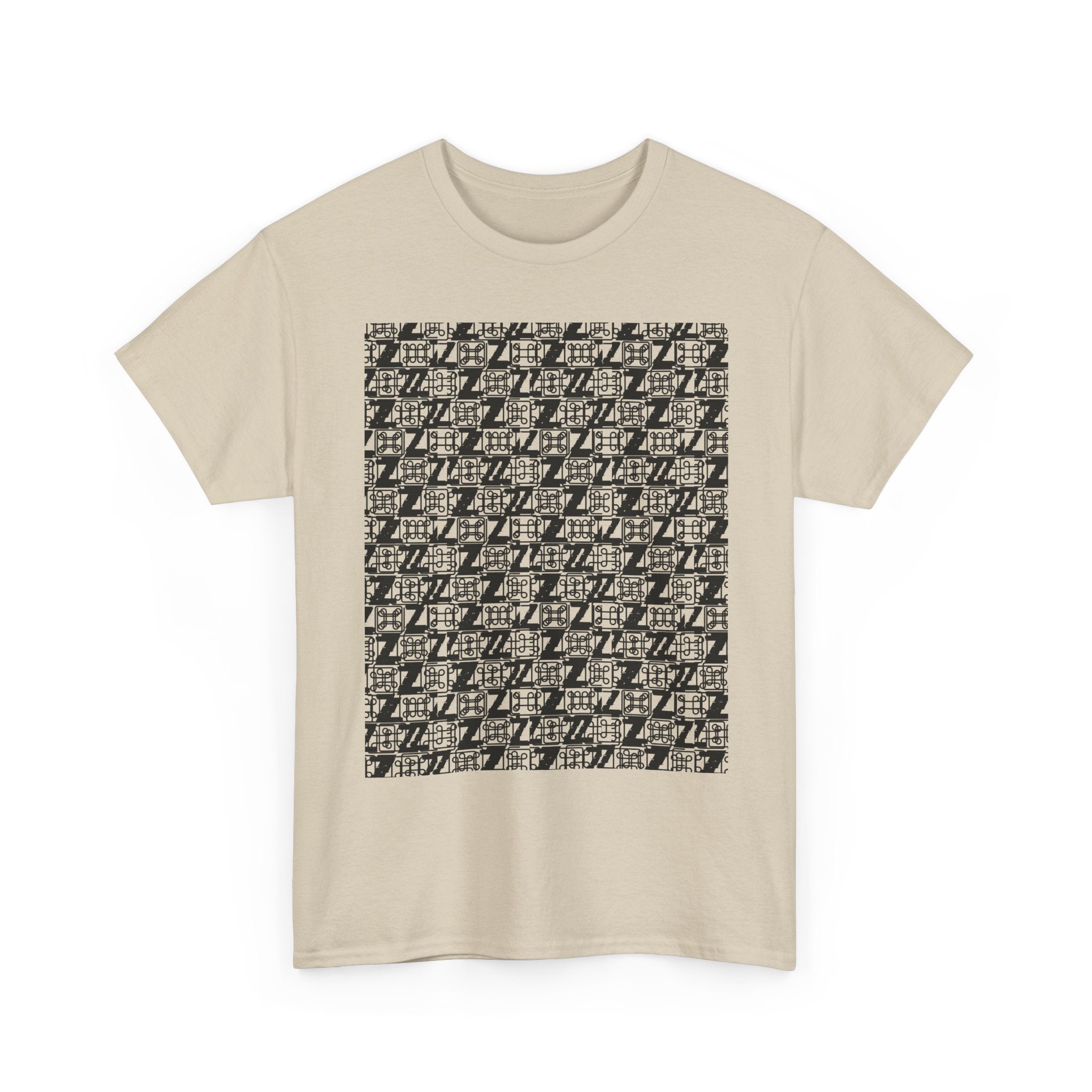 Command Z Pattern 'UN DO' Graphic T-Shirt — Monochrome Repeat Logo Tee - Justice Candy Apparel