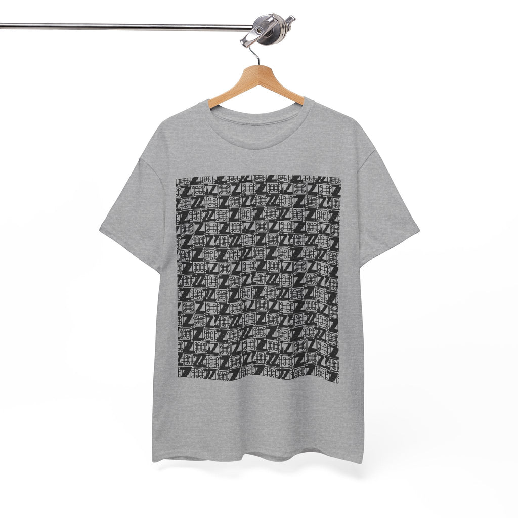 Command Z Pattern 'UN DO' Graphic T-Shirt — Monochrome Repeat Logo Tee - Justice Candy Apparel