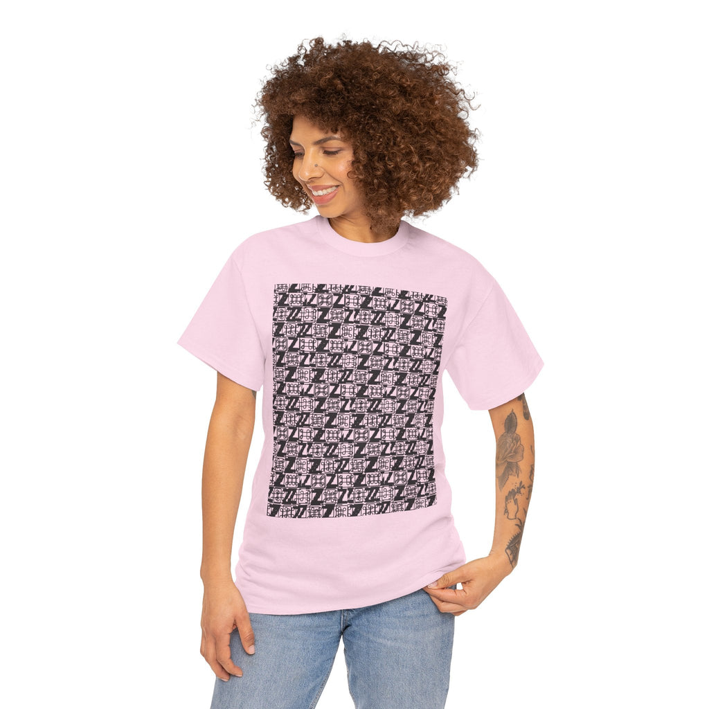 Command Z Pattern 'UN DO' Graphic T-Shirt — Monochrome Repeat Logo Tee - Justice Candy Apparel