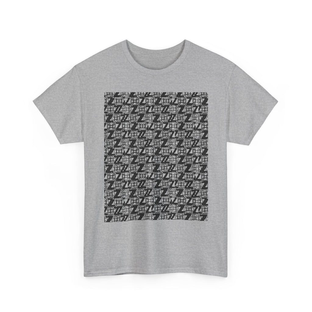 Command Z Pattern 'UN DO' Graphic T-Shirt — Monochrome Repeat Logo Tee - Justice Candy Apparel