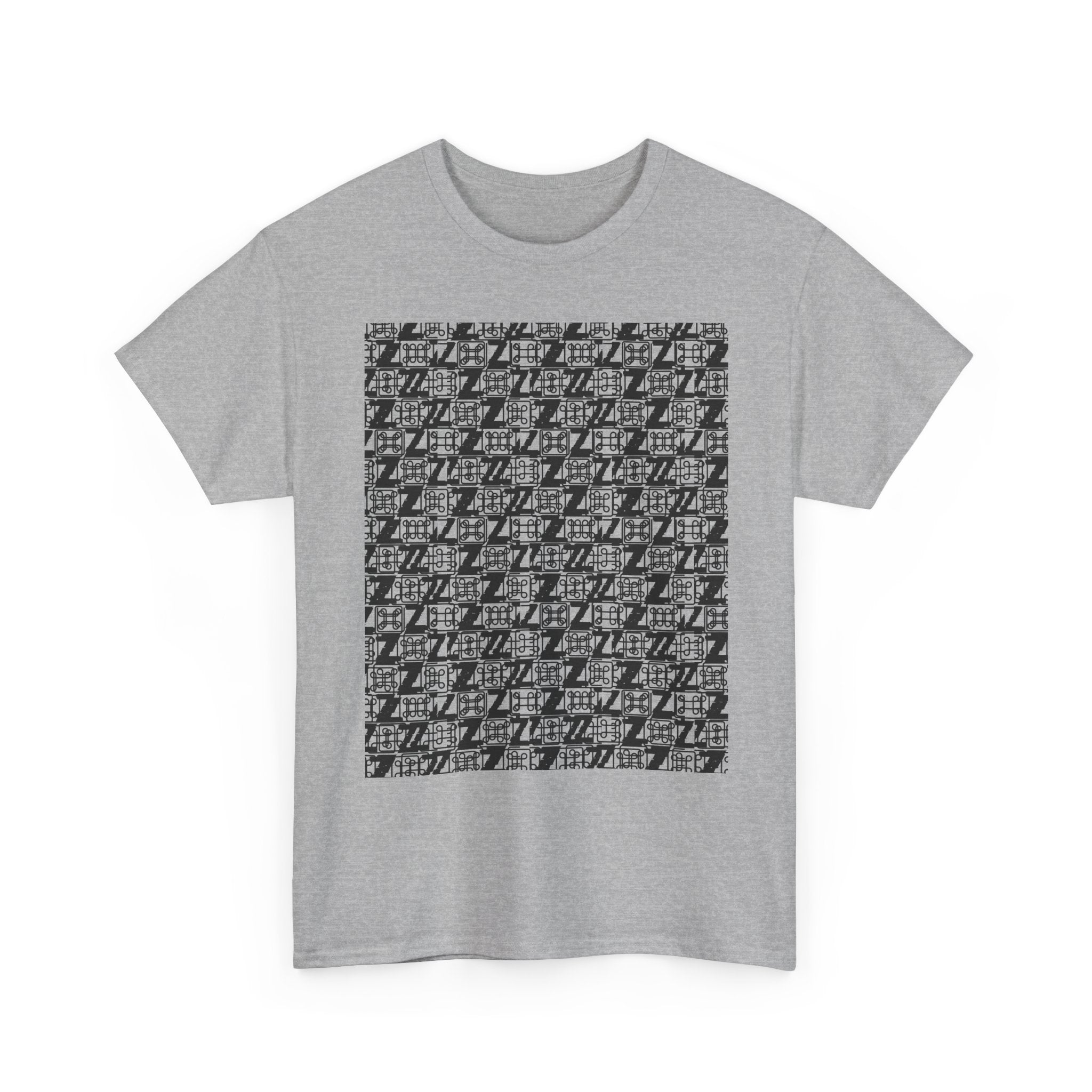 Command Z Pattern 'UN DO' Graphic T-Shirt — Monochrome Repeat Logo Tee - Justice Candy Apparel