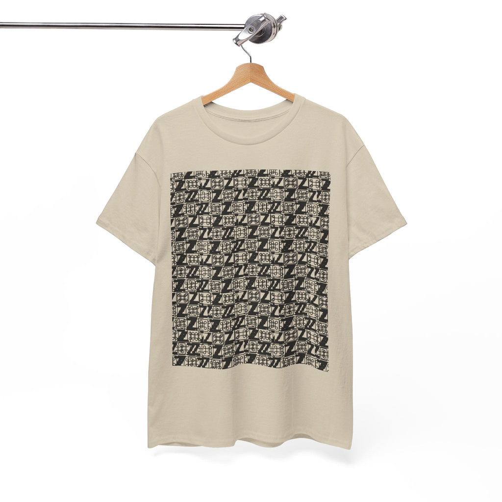 Command Z Pattern 'UN DO' Graphic T-Shirt — Monochrome Repeat Logo Tee - Justice Candy Apparel