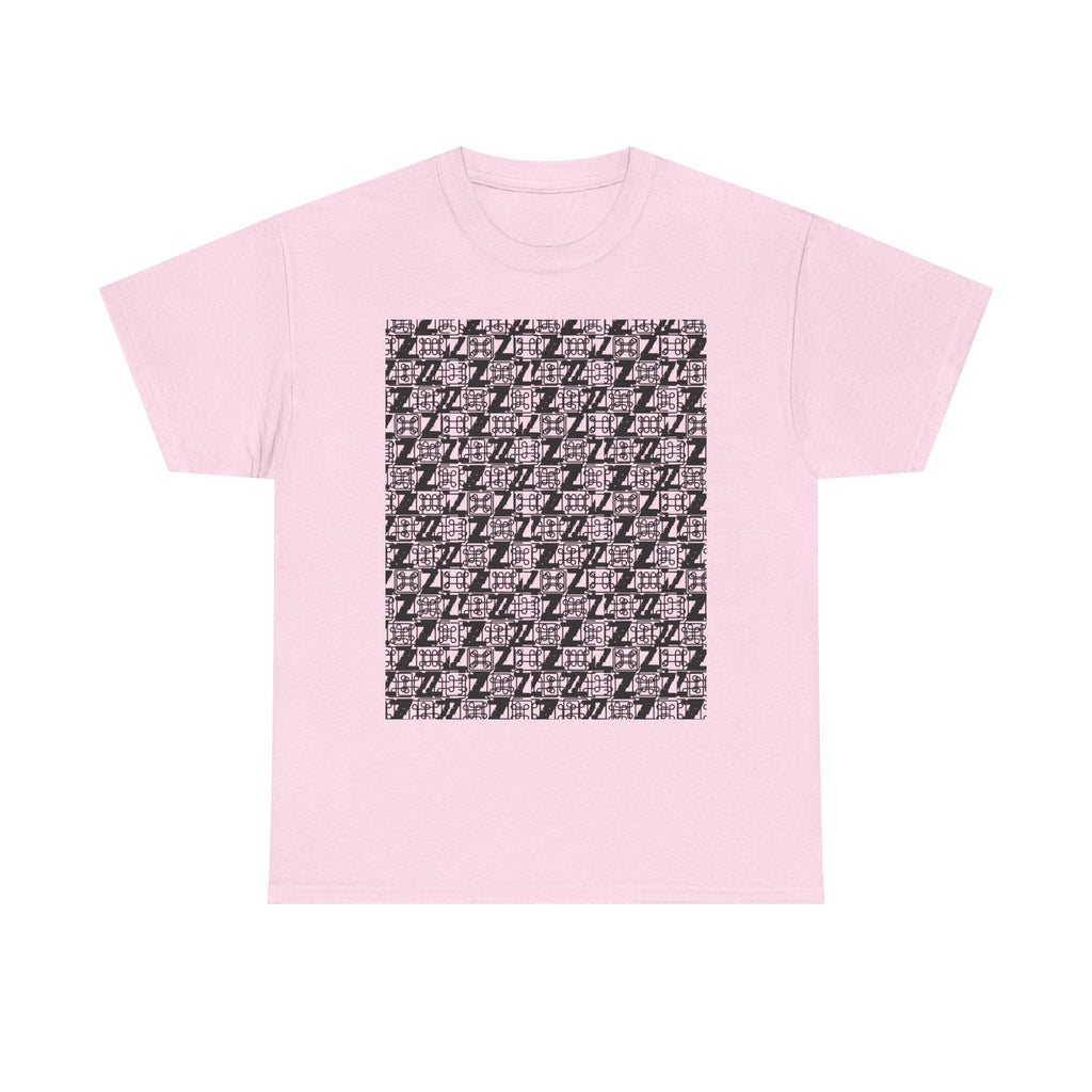 Command Z Pattern 'UN DO' Graphic T-Shirt — Monochrome Repeat Logo Tee - Justice Candy Apparel