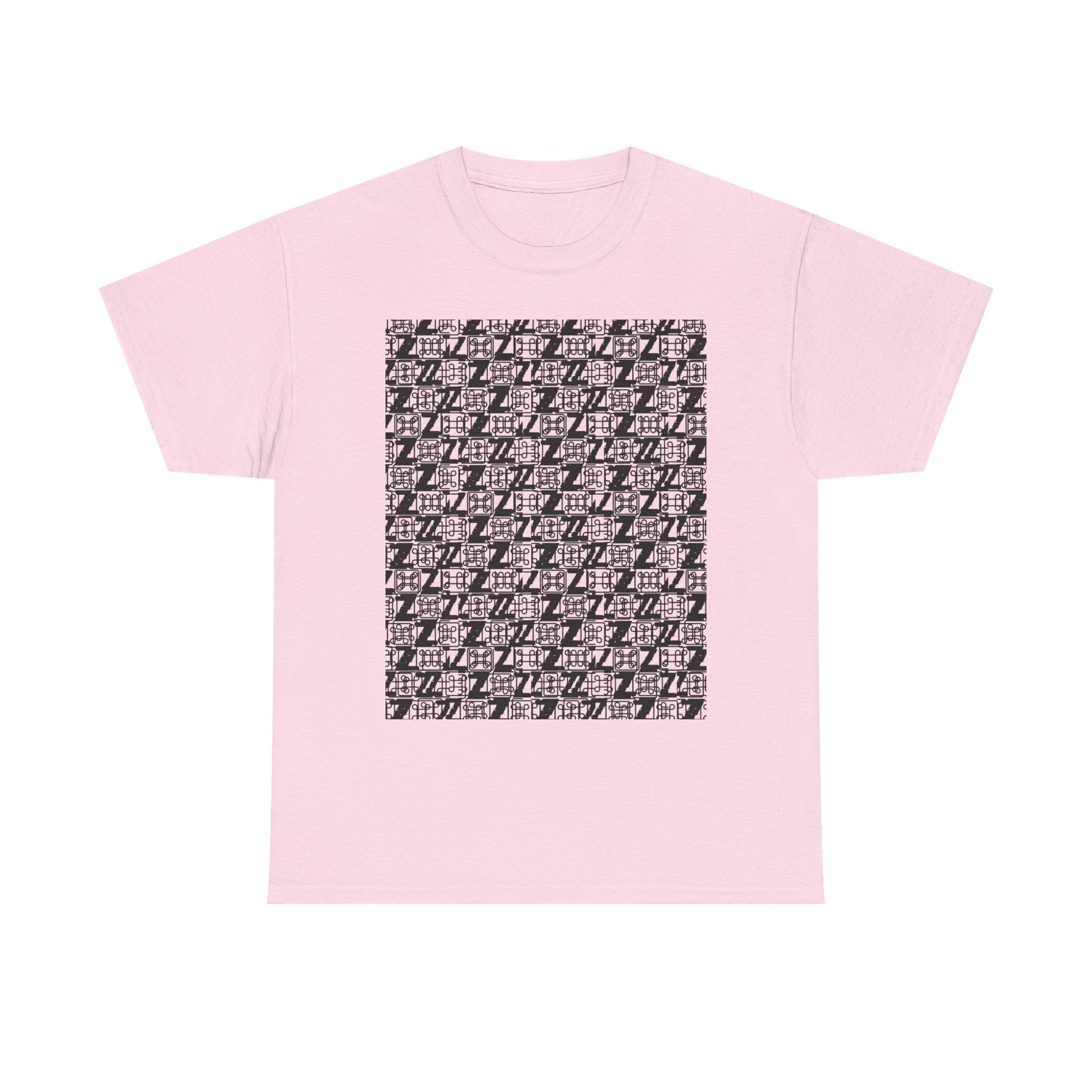 Command Z Pattern 'UN DO' Graphic T-Shirt — Monochrome Repeat Logo Tee - Justice Candy Apparel