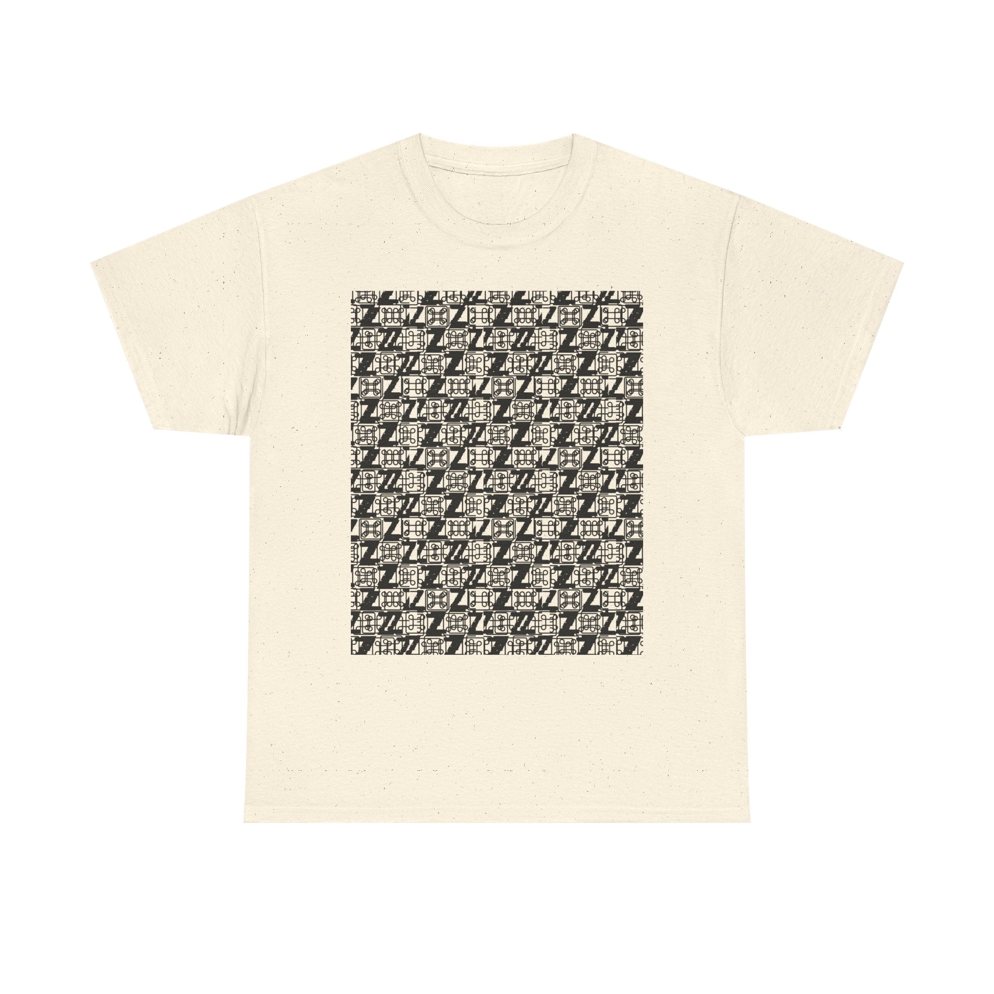 Command Z Pattern 'UN DO' Graphic T-Shirt — Monochrome Repeat Logo Tee - Justice Candy Apparel
