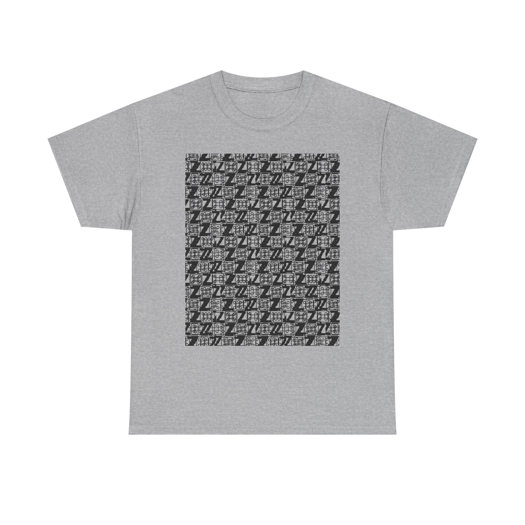 Command Z Pattern 'UN DO' Graphic T-Shirt — Monochrome Repeat Logo Tee - Justice Candy Apparel