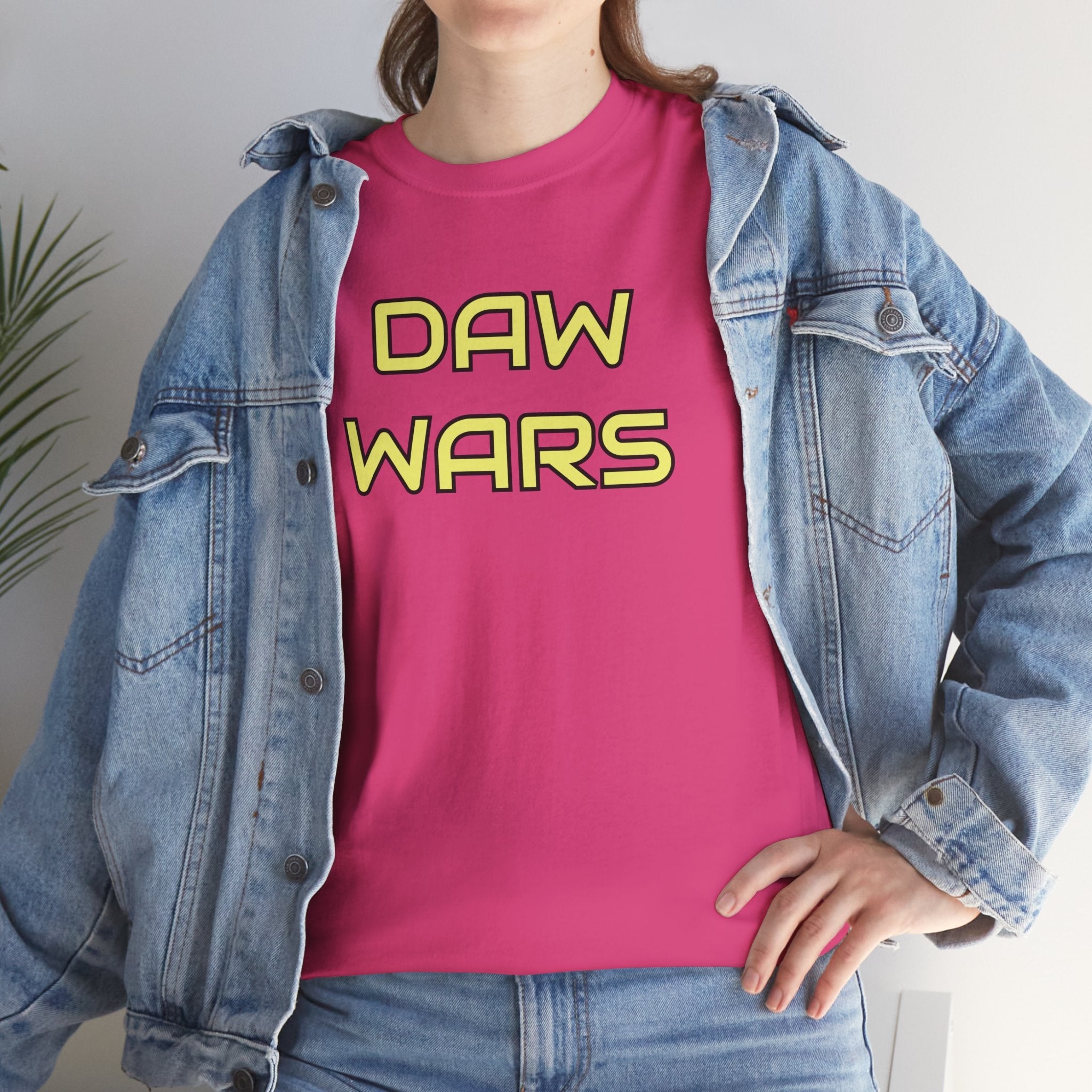 DAW Wars - Yellow Logo - Unisex Heavy Cotton Tee - Justice Candy Apparel