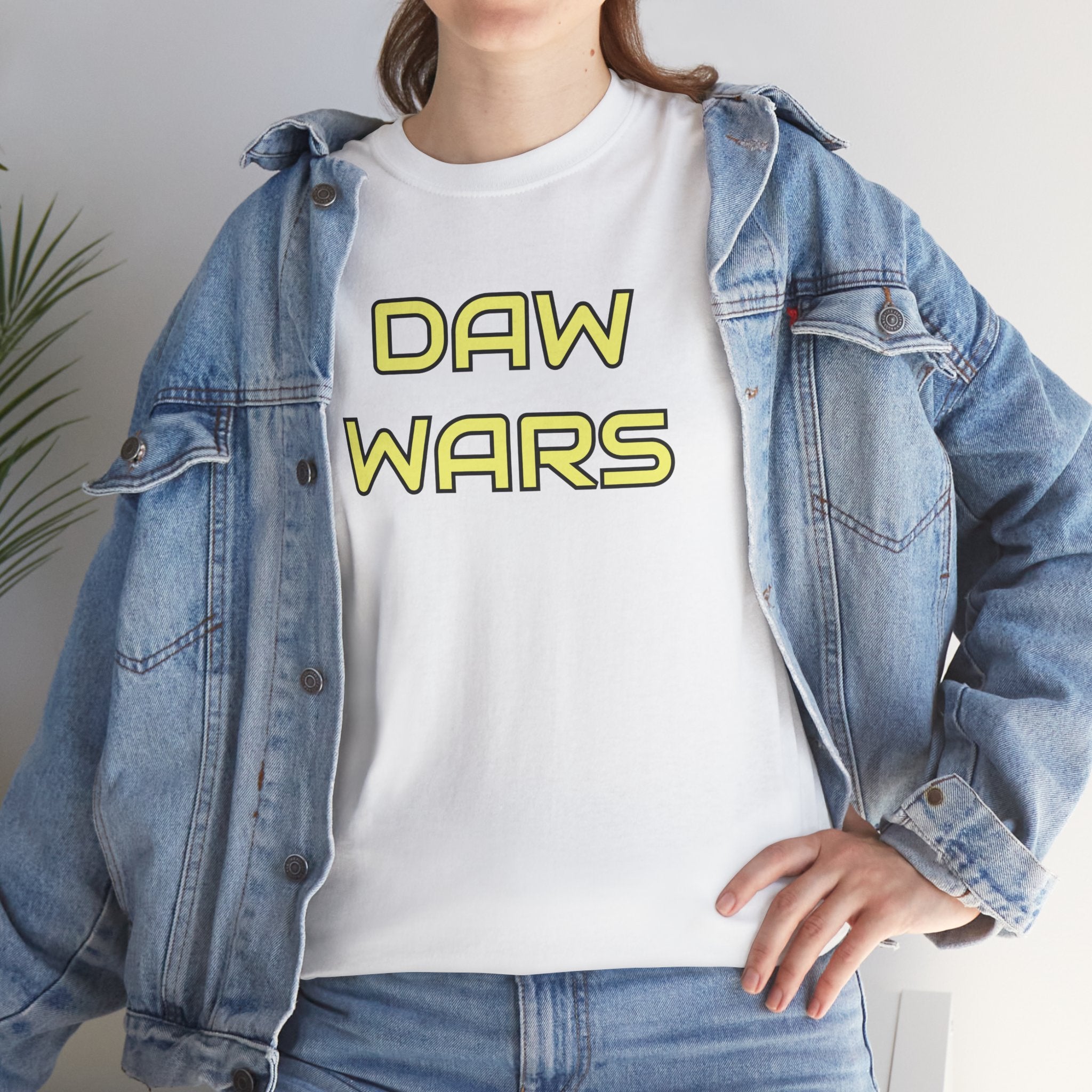 DAW Wars - Yellow Logo - Unisex Heavy Cotton Tee - Justice Candy Apparel