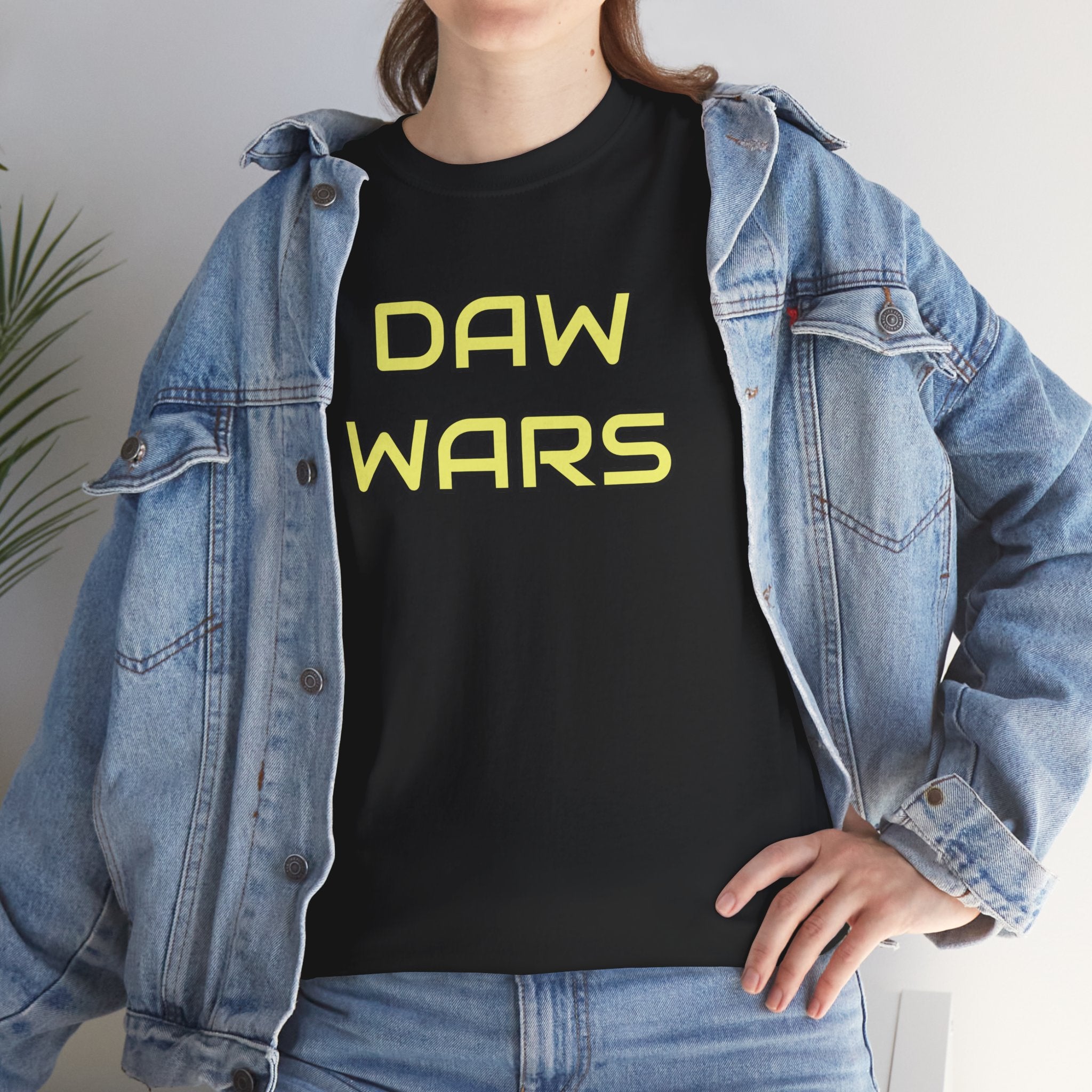 DAW Wars - Yellow Logo - Unisex Heavy Cotton Tee - Justice Candy Apparel
