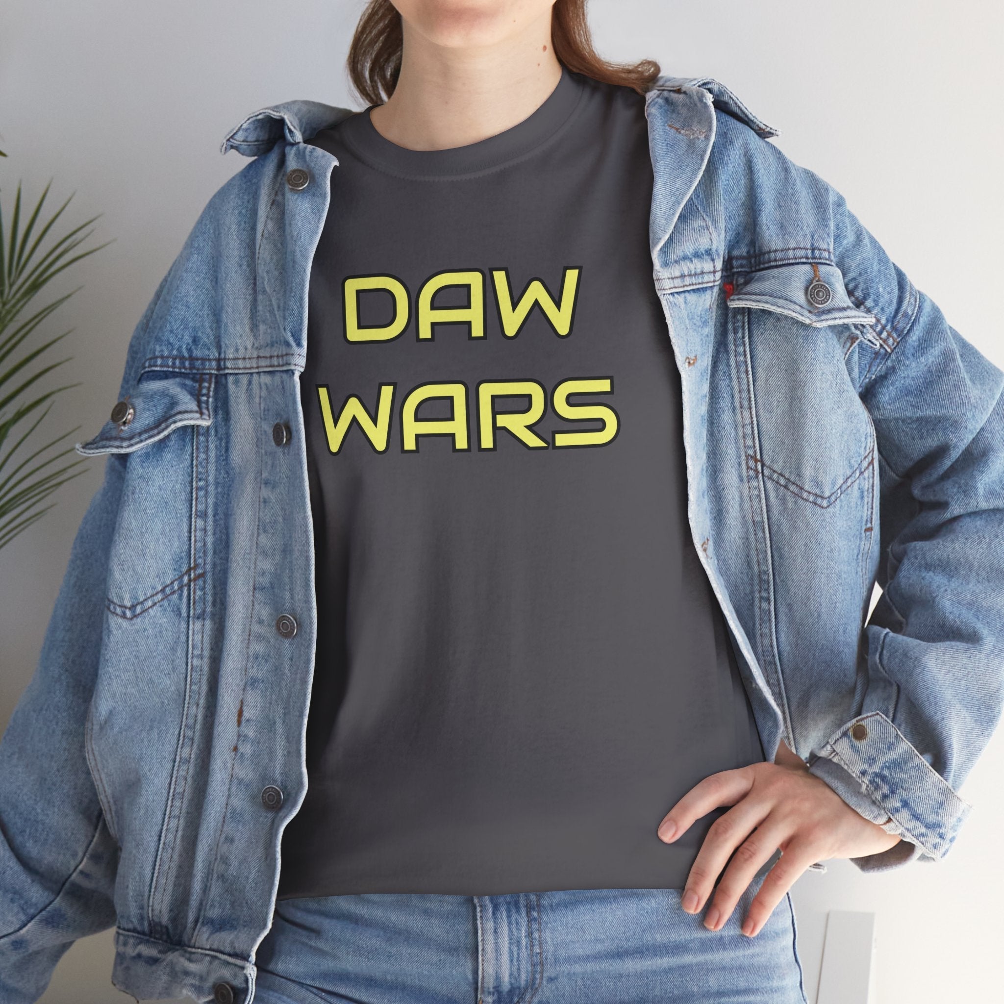 DAW Wars - Yellow Logo - Unisex Heavy Cotton Tee - Justice Candy Apparel