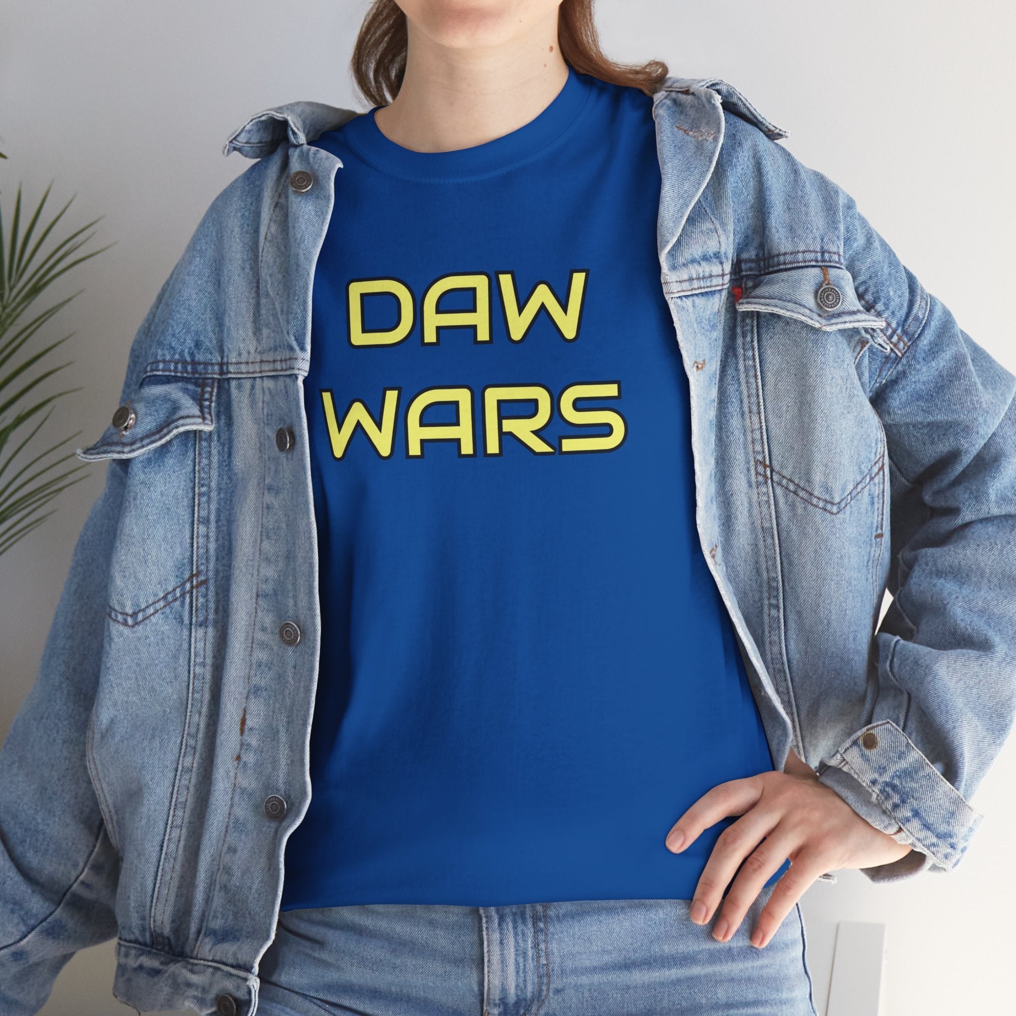 DAW Wars - Yellow Logo - Unisex Heavy Cotton Tee - Justice Candy Apparel