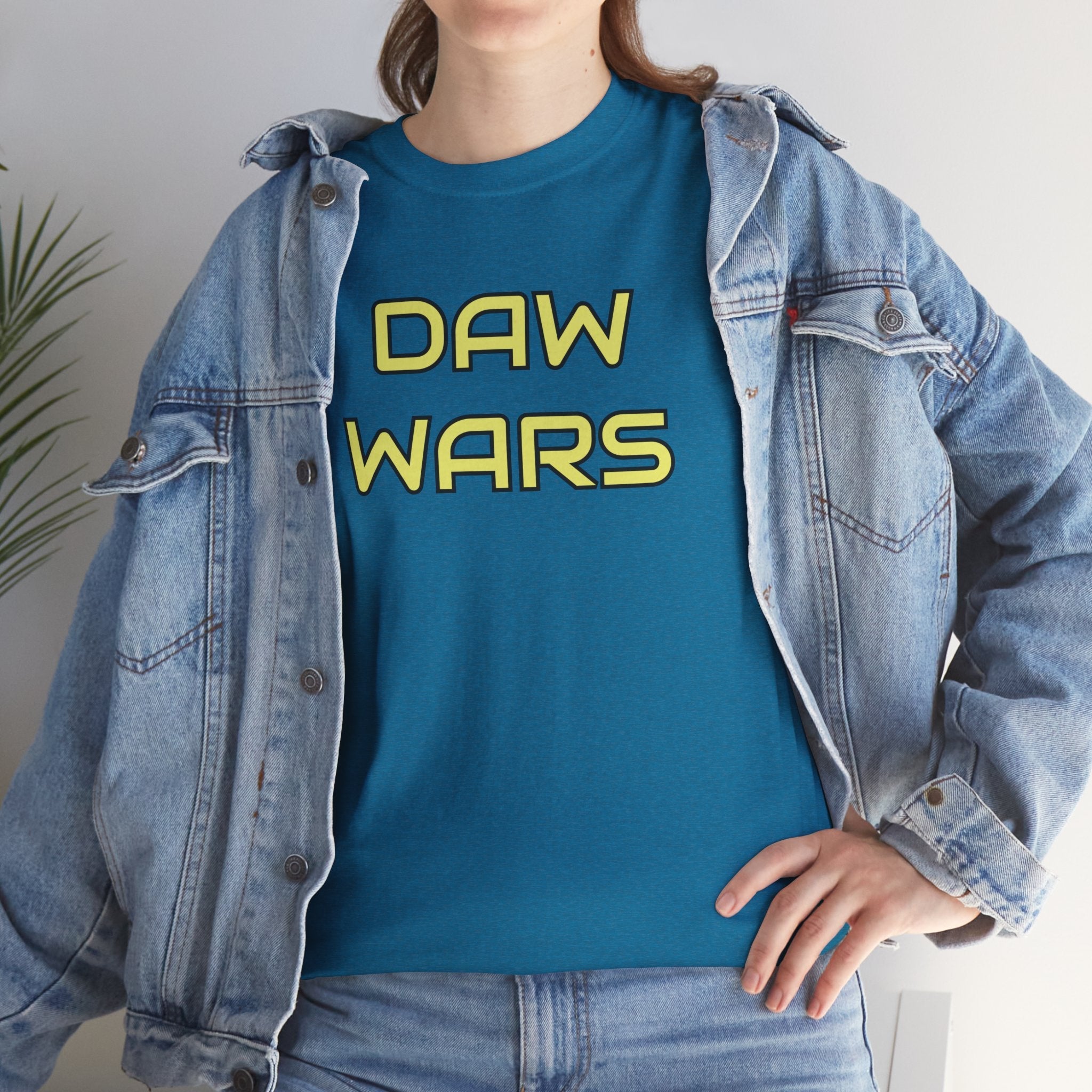 DAW Wars - Yellow Logo - Unisex Heavy Cotton Tee - Justice Candy Apparel