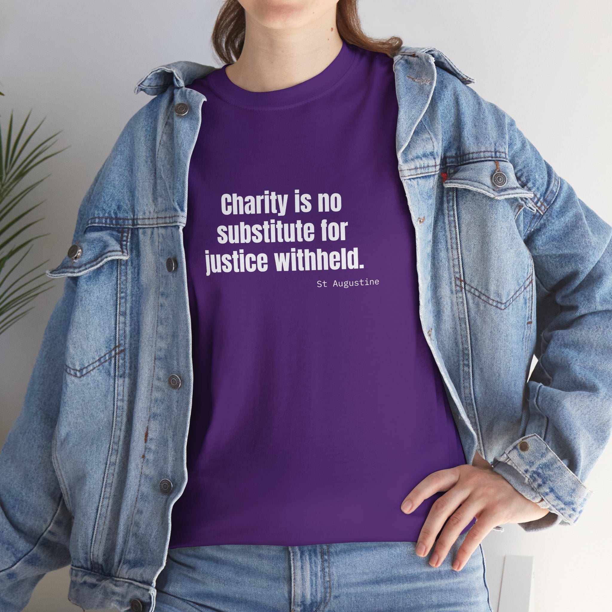Justice Over Charity T-Shirt - Activist Apparel - Justice Candy Apparel