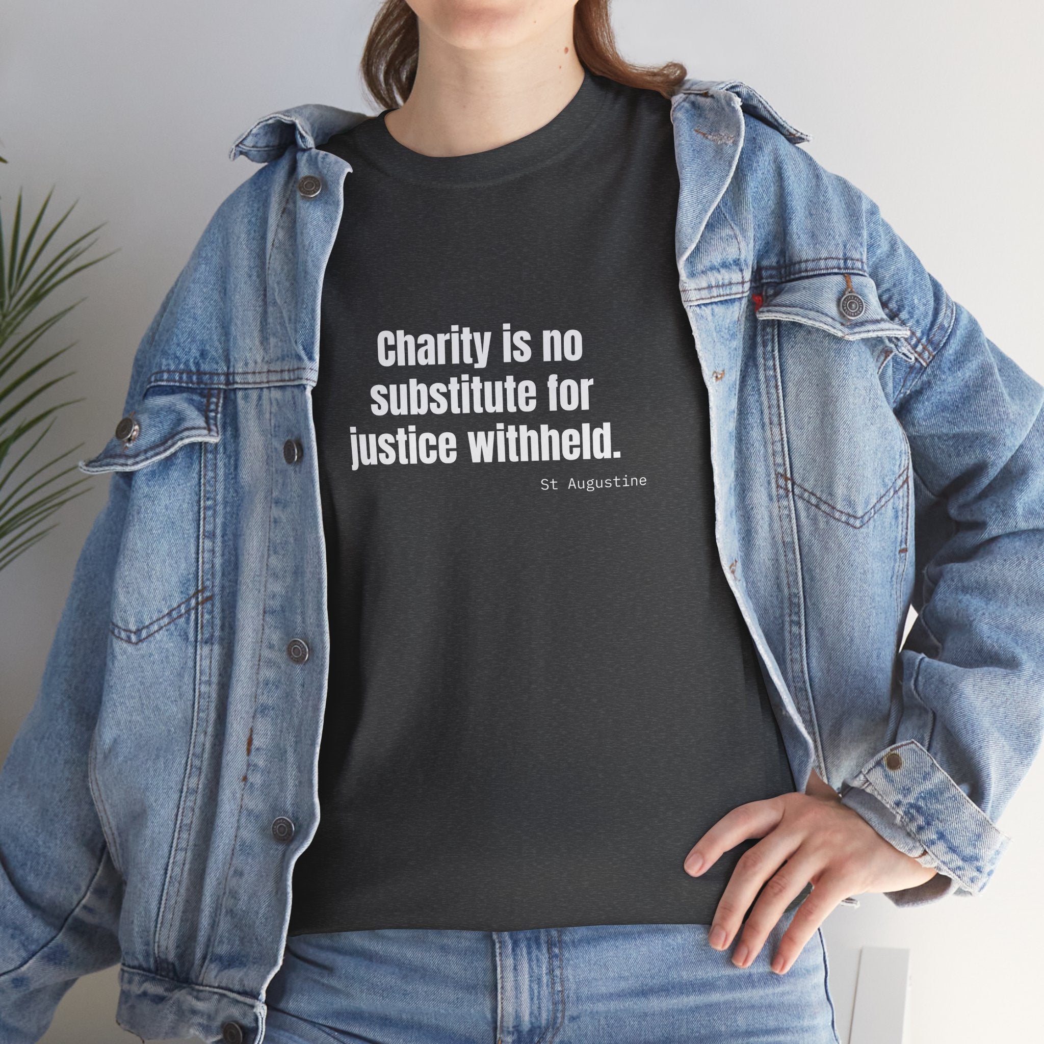 Justice Over Charity T-Shirt - Activist Apparel - Justice Candy Apparel