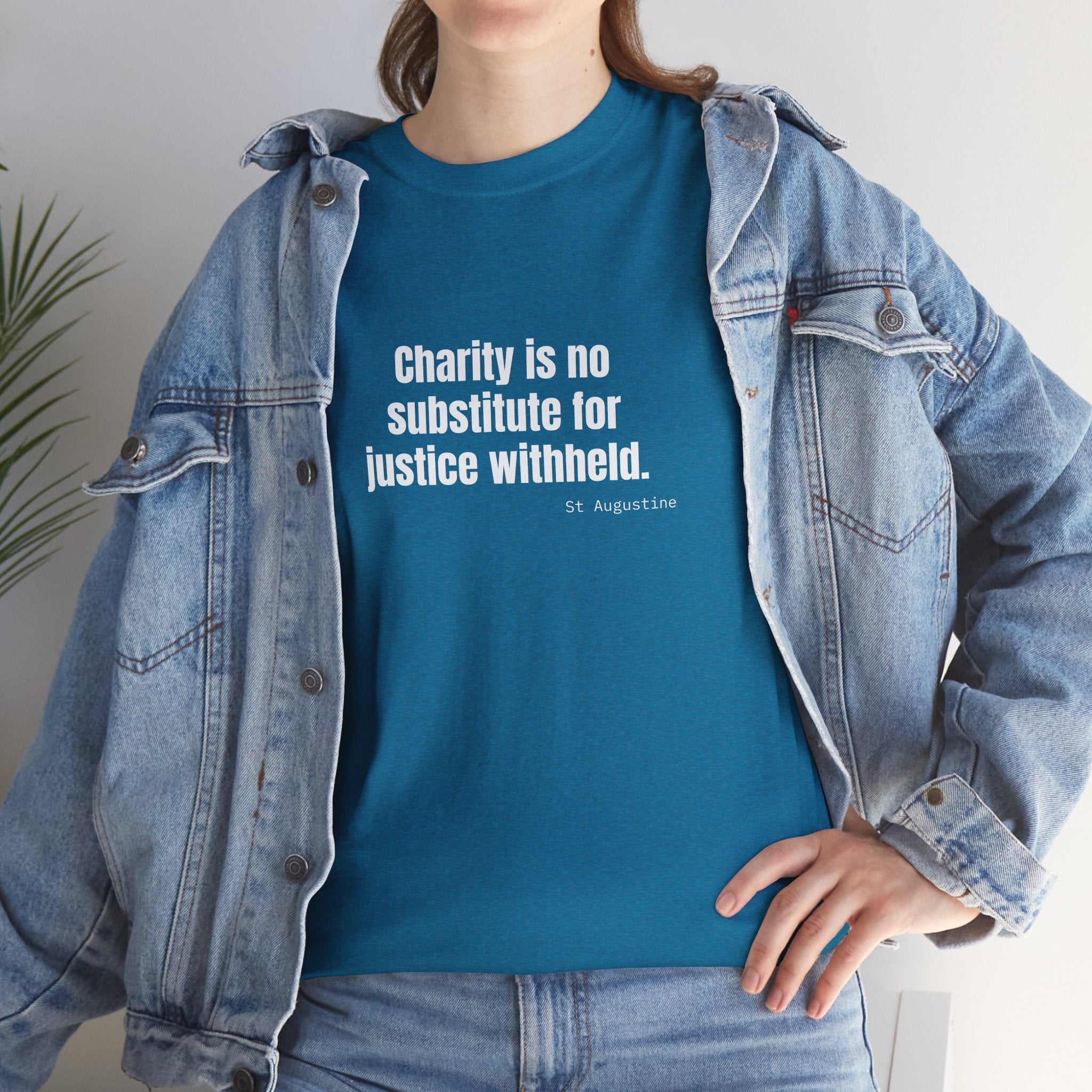Justice Over Charity T-Shirt - Activist Apparel - Justice Candy Apparel