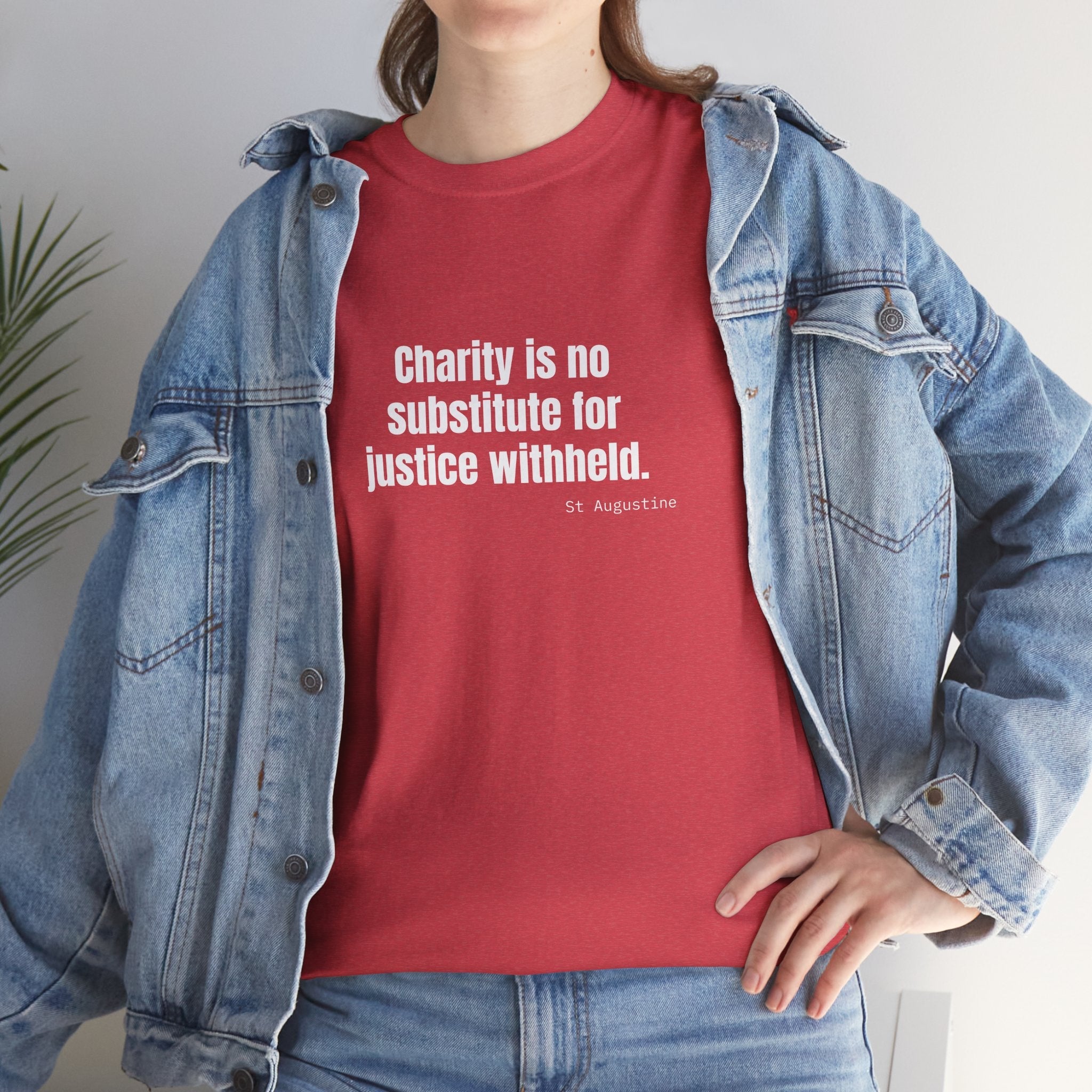 Justice Over Charity T-Shirt - Activist Apparel - Justice Candy Apparel