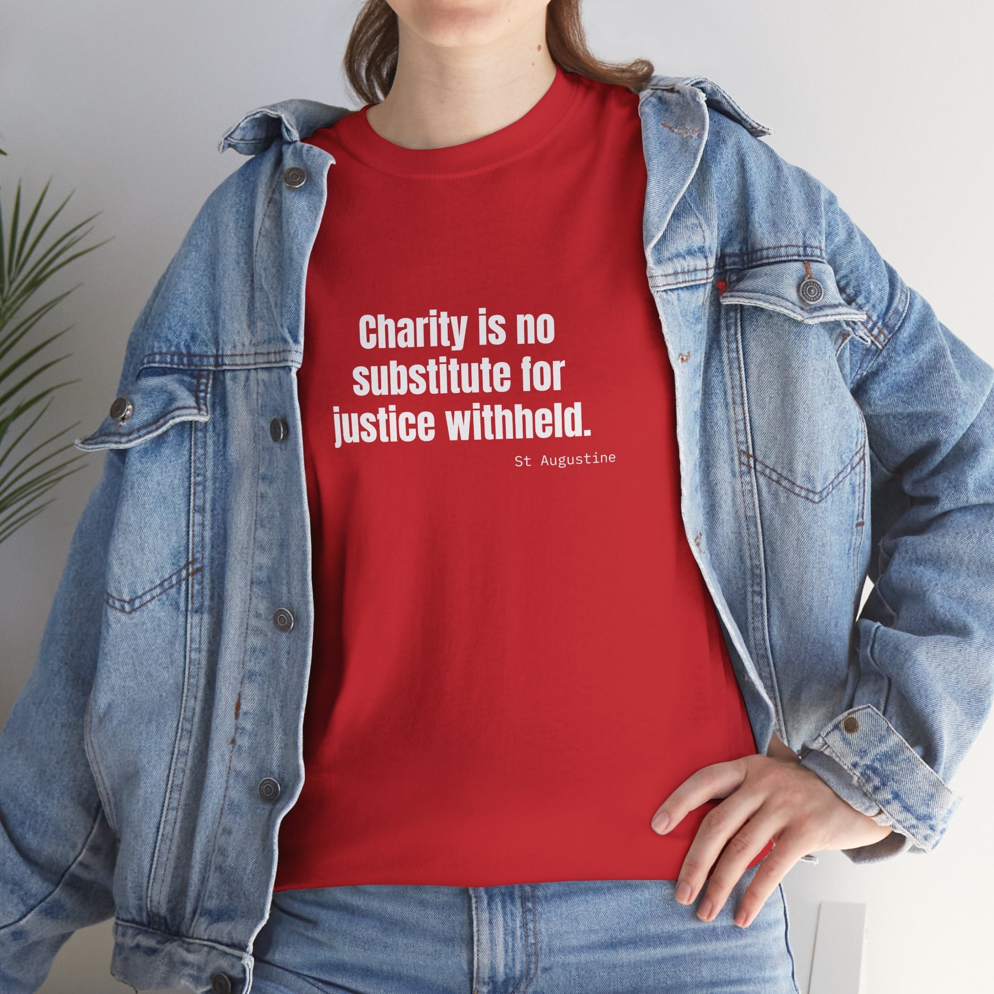 Justice Over Charity T-Shirt - Activist Apparel - Justice Candy Apparel