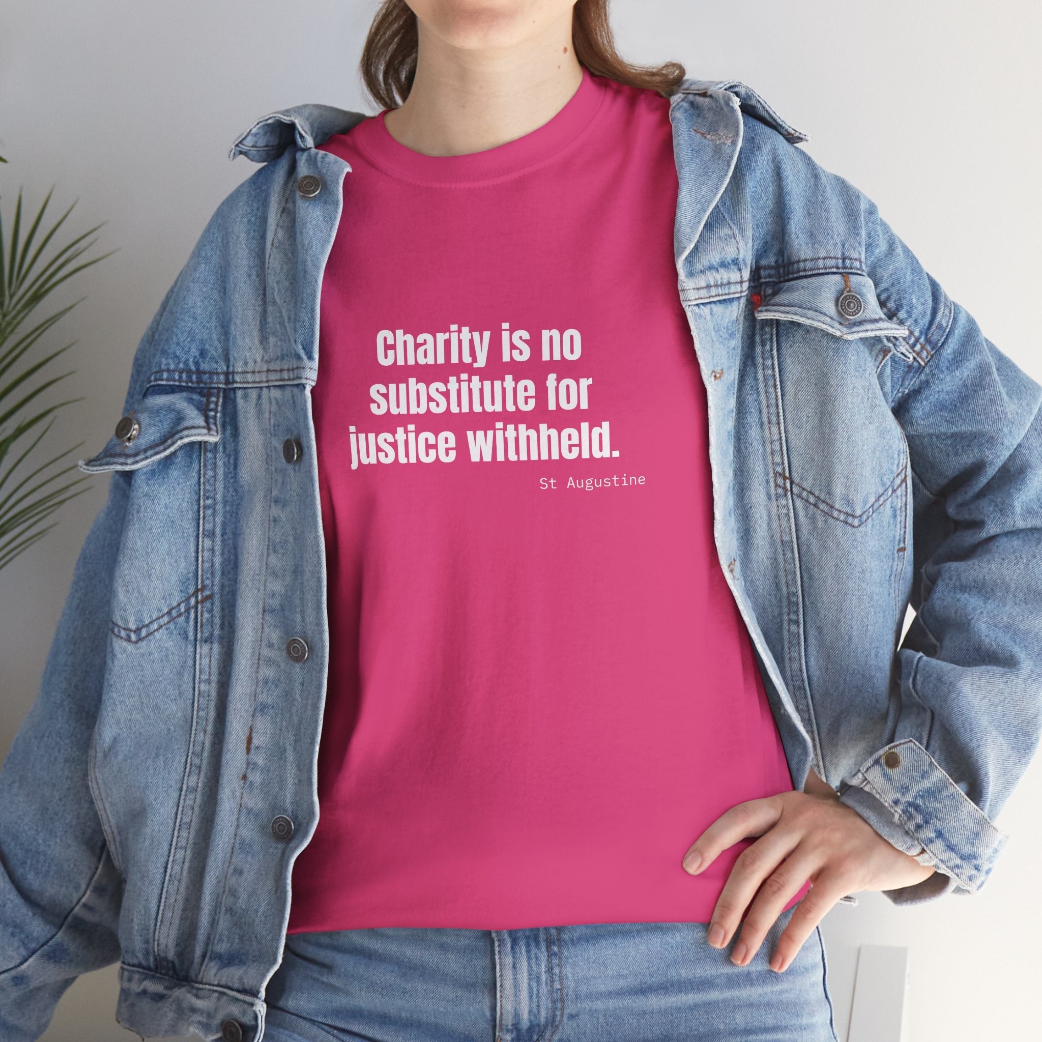 Justice Over Charity T-Shirt - Activist Apparel - Justice Candy Apparel