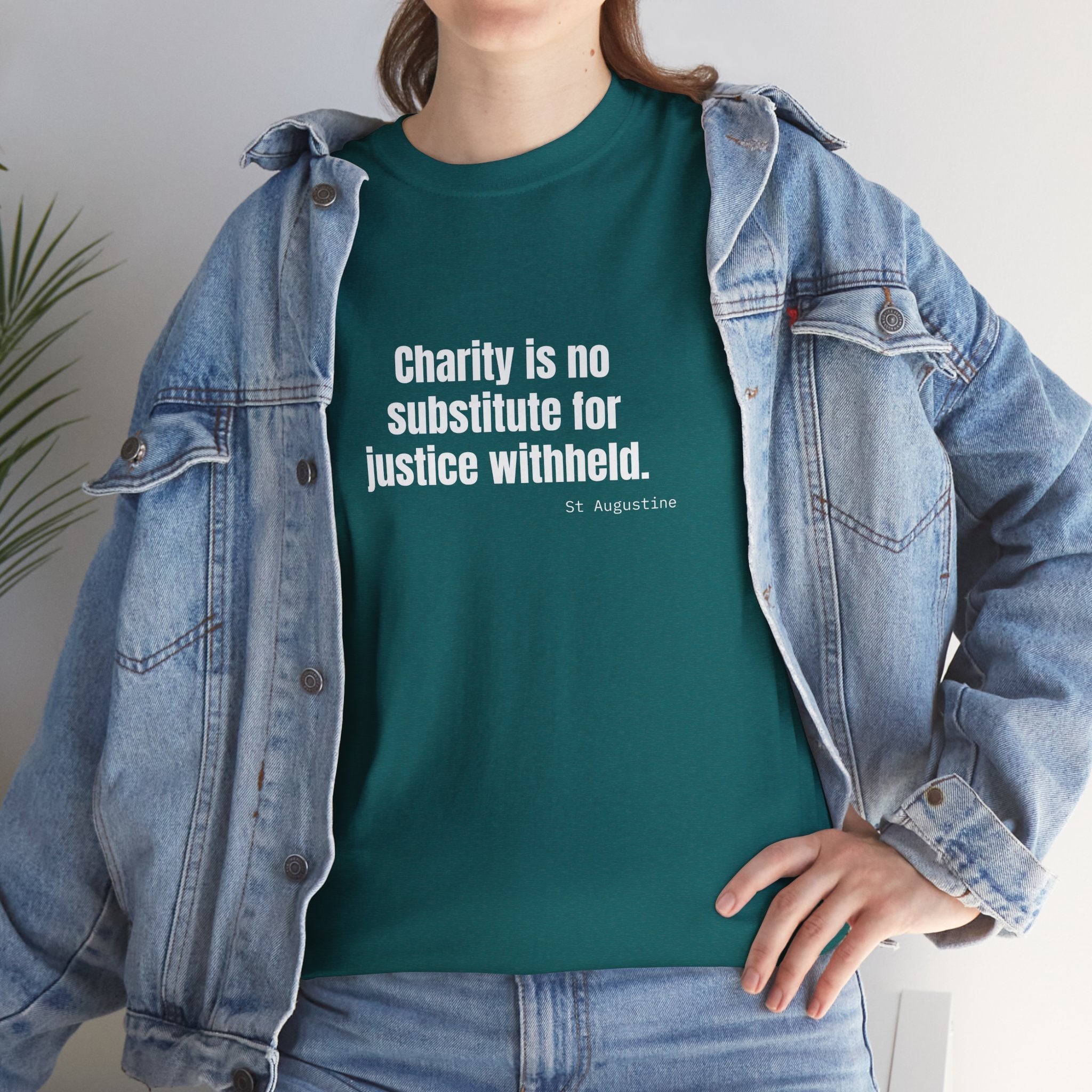 Justice Over Charity T-Shirt - Activist Apparel - Justice Candy Apparel