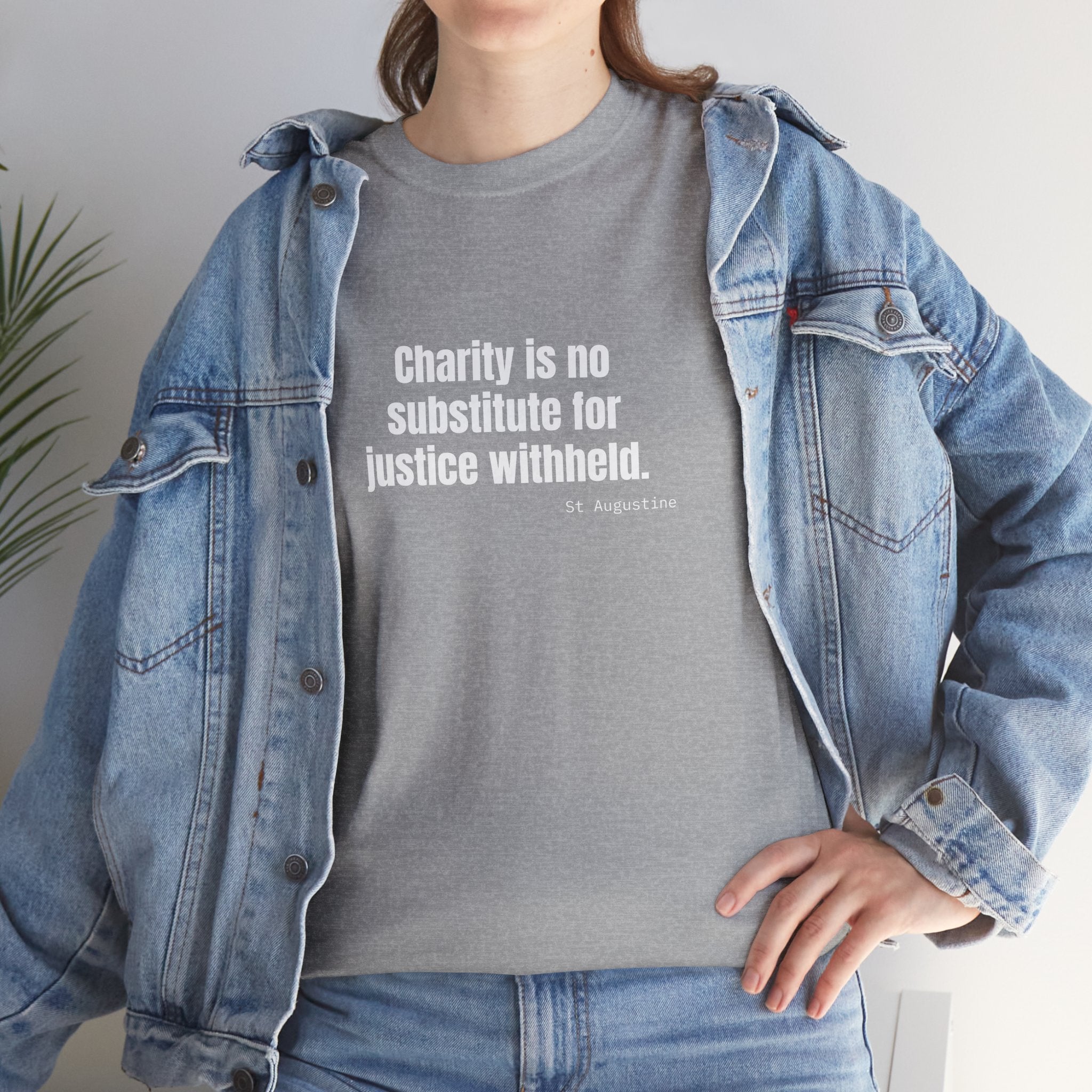 Justice Over Charity T-Shirt - Activist Apparel - Justice Candy Apparel
