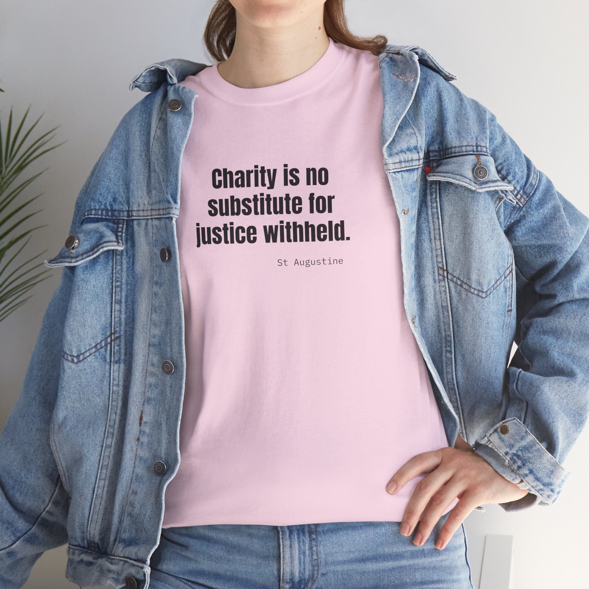 Justice Over Charity T-Shirt - Activist Apparel - Justice Candy Apparel