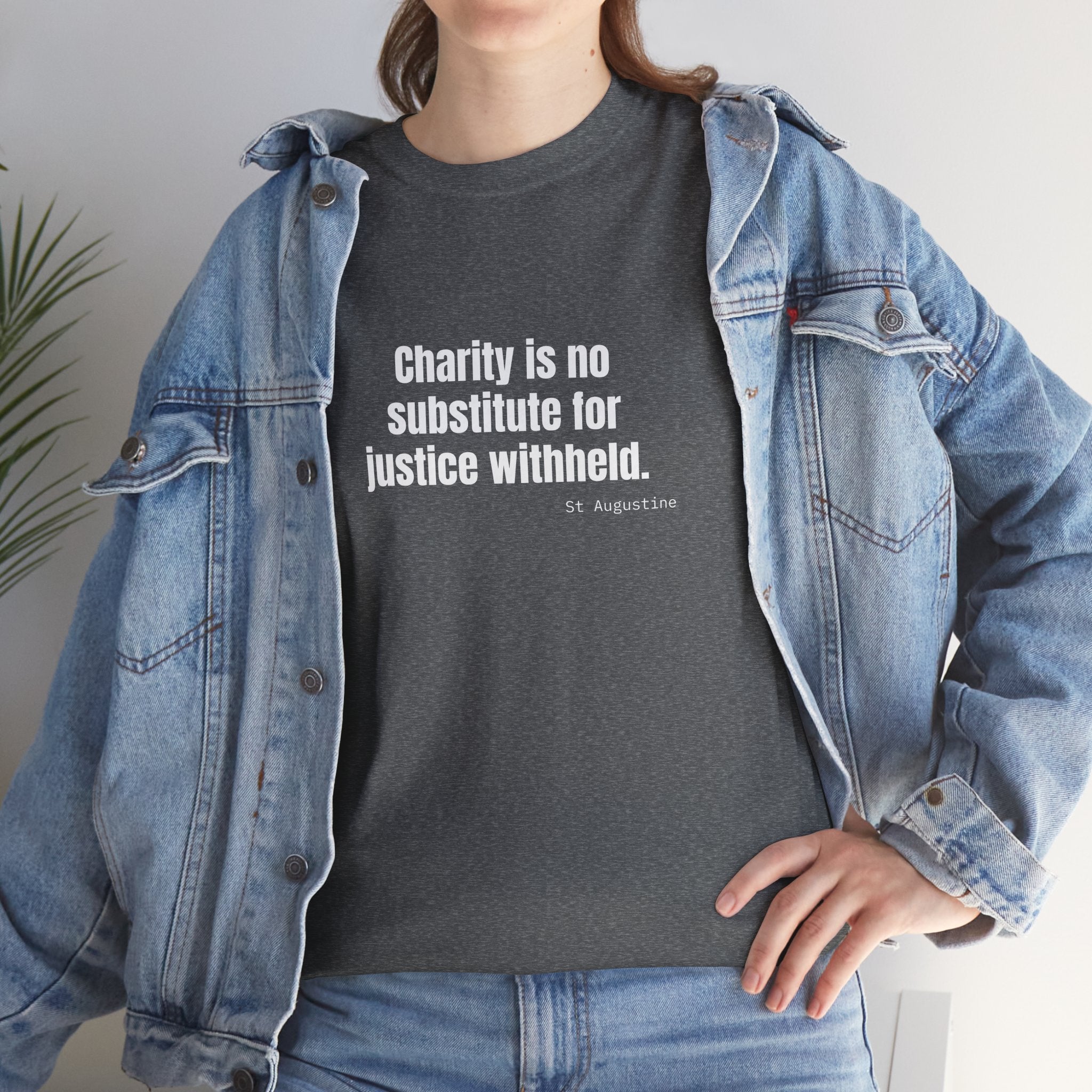 Justice Over Charity T-Shirt - Activist Apparel - Justice Candy Apparel