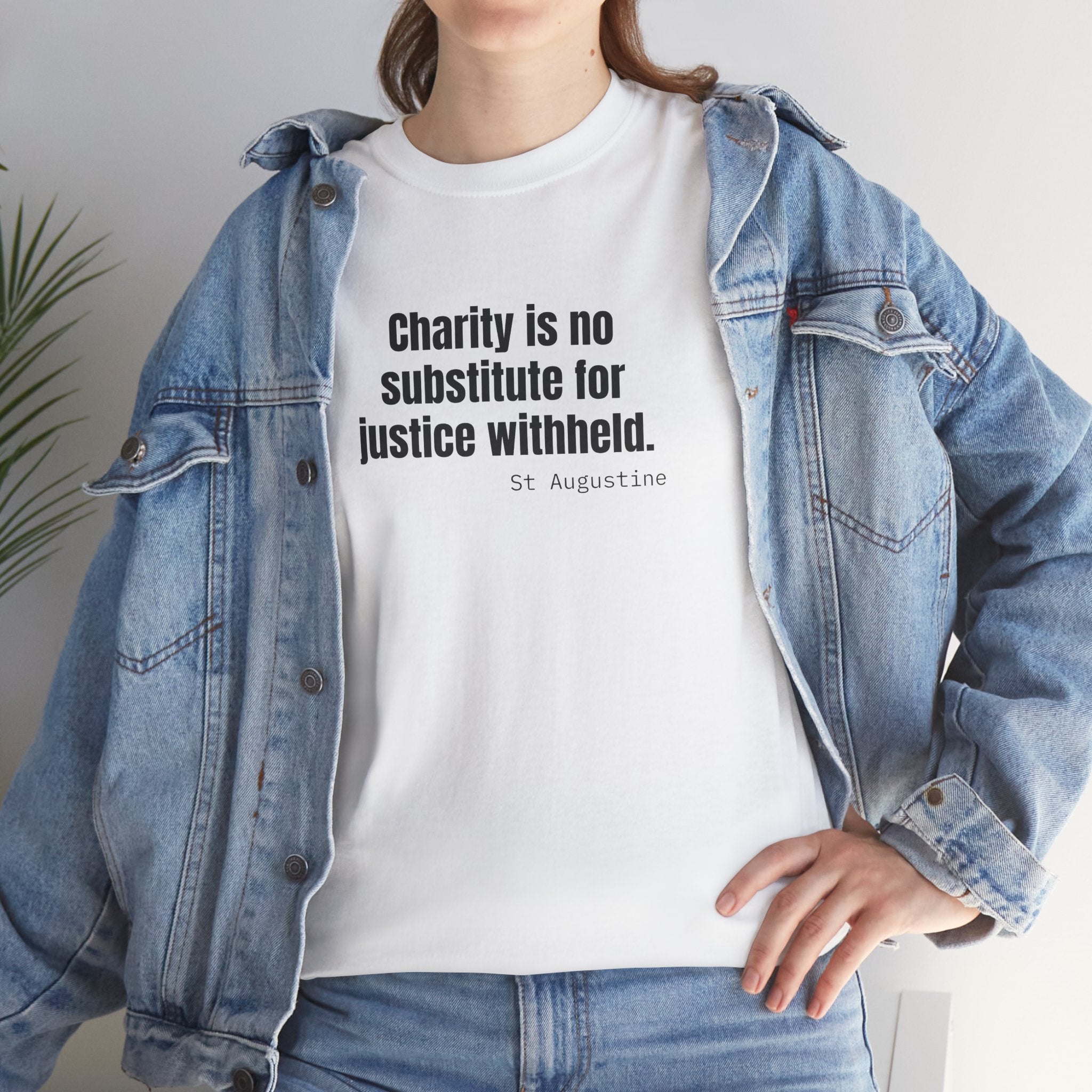 Justice Over Charity T-Shirt - Activist Apparel - Justice Candy Apparel
