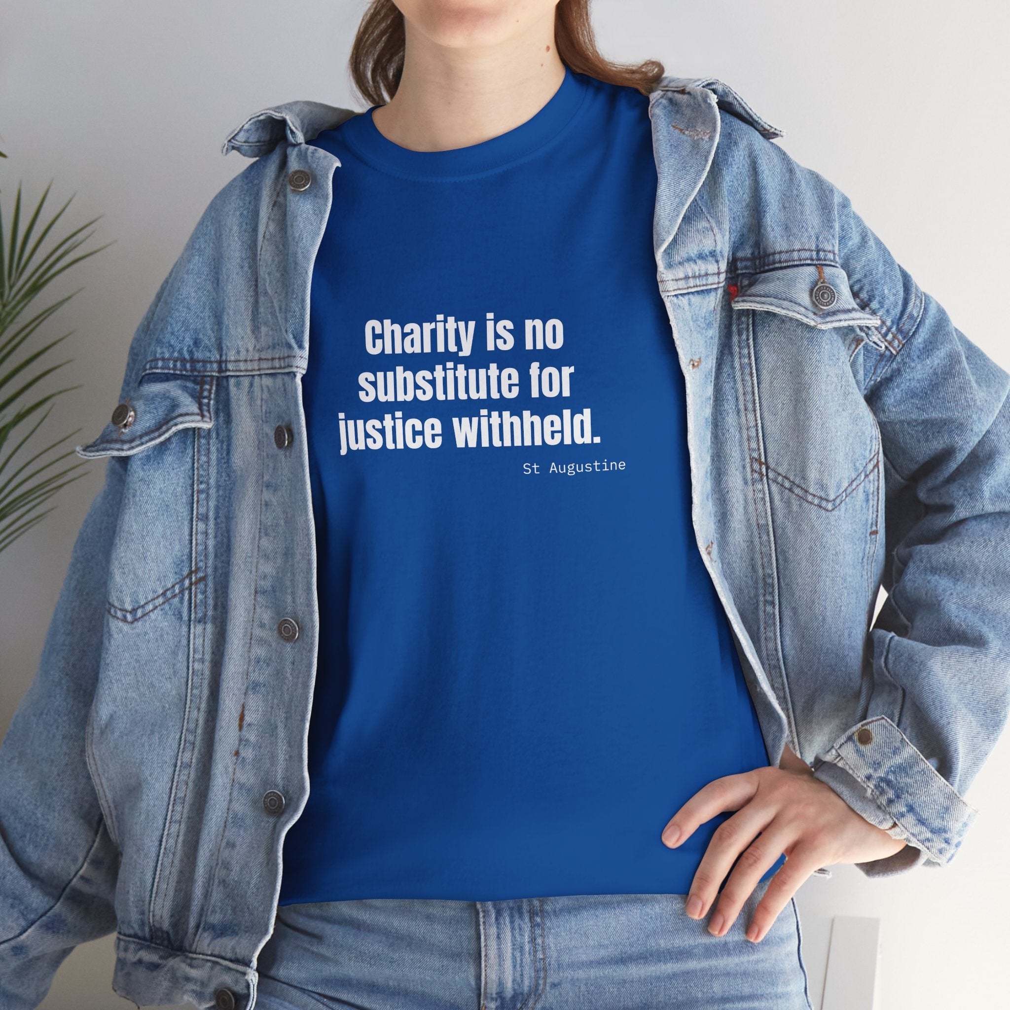 Justice Over Charity T-Shirt - Activist Apparel - Justice Candy Apparel